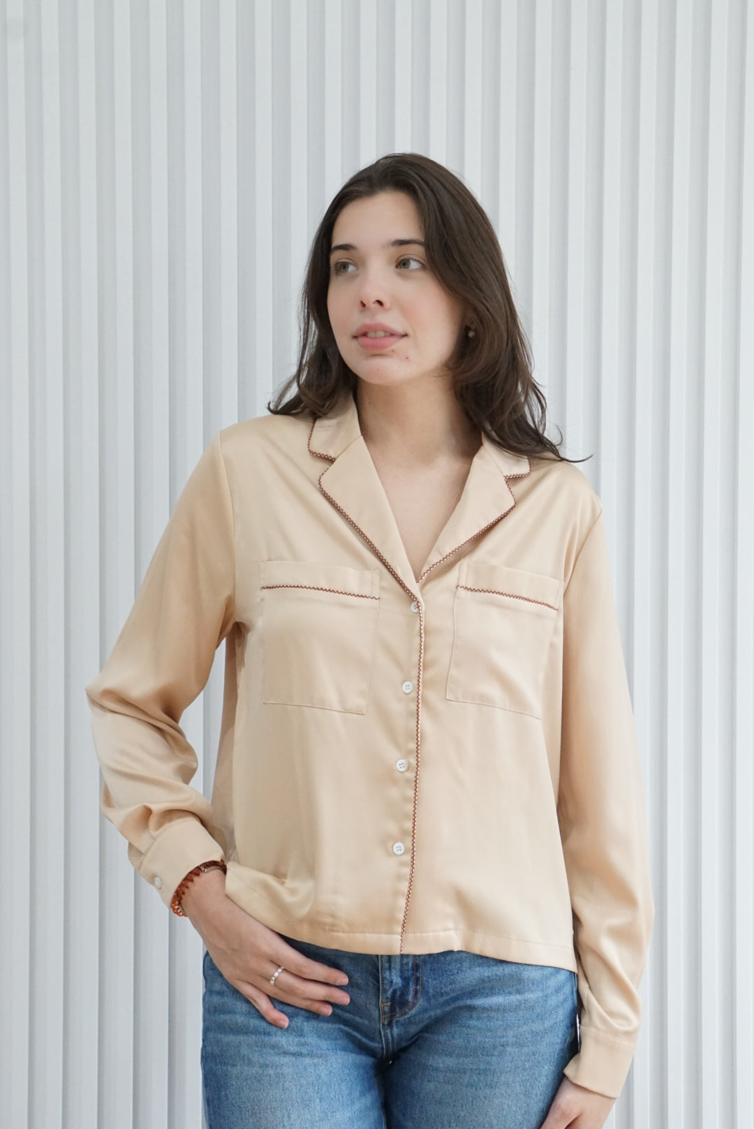 Satin Shirt Blouse