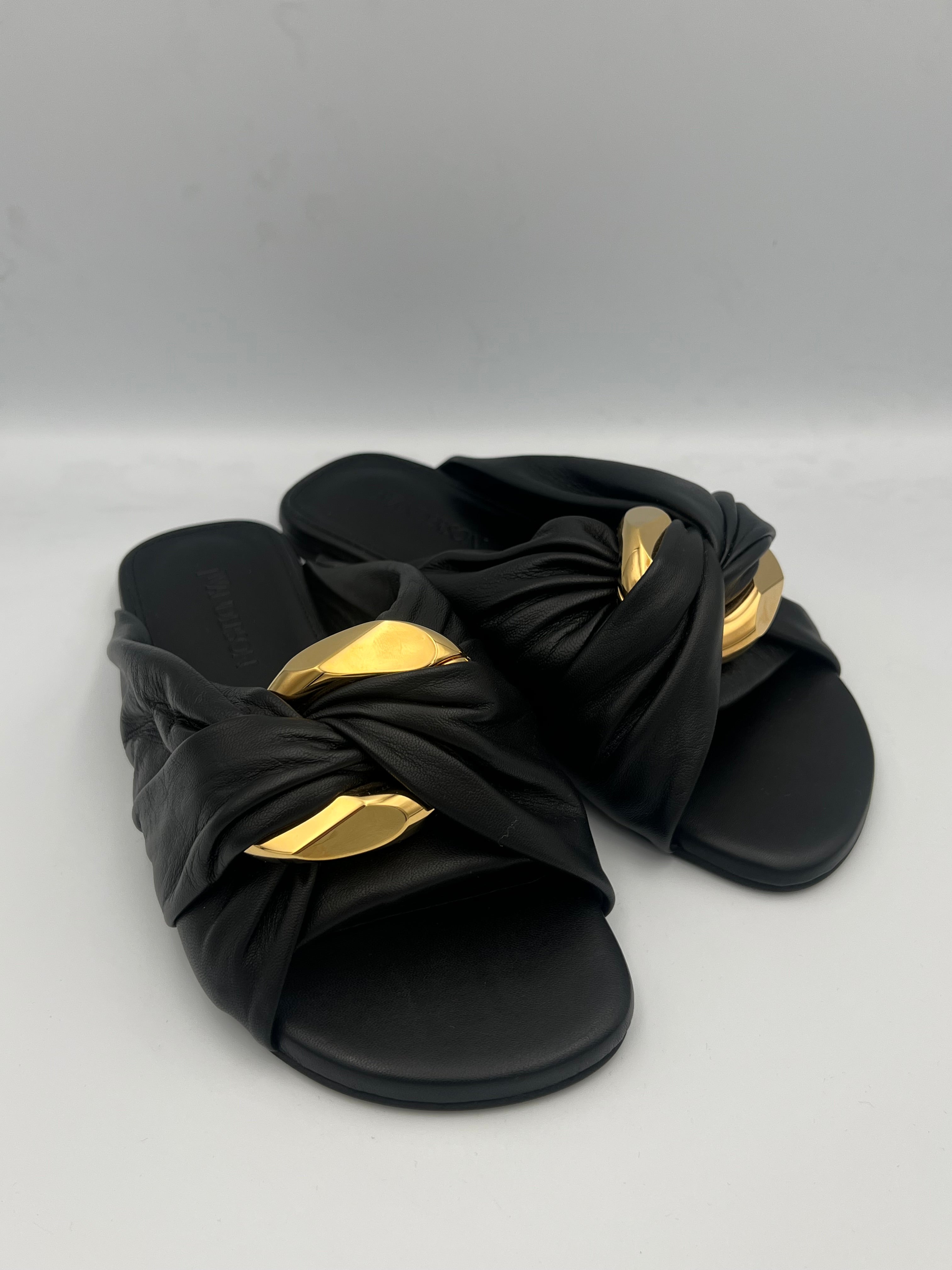 Chain Twist Flat Sandals