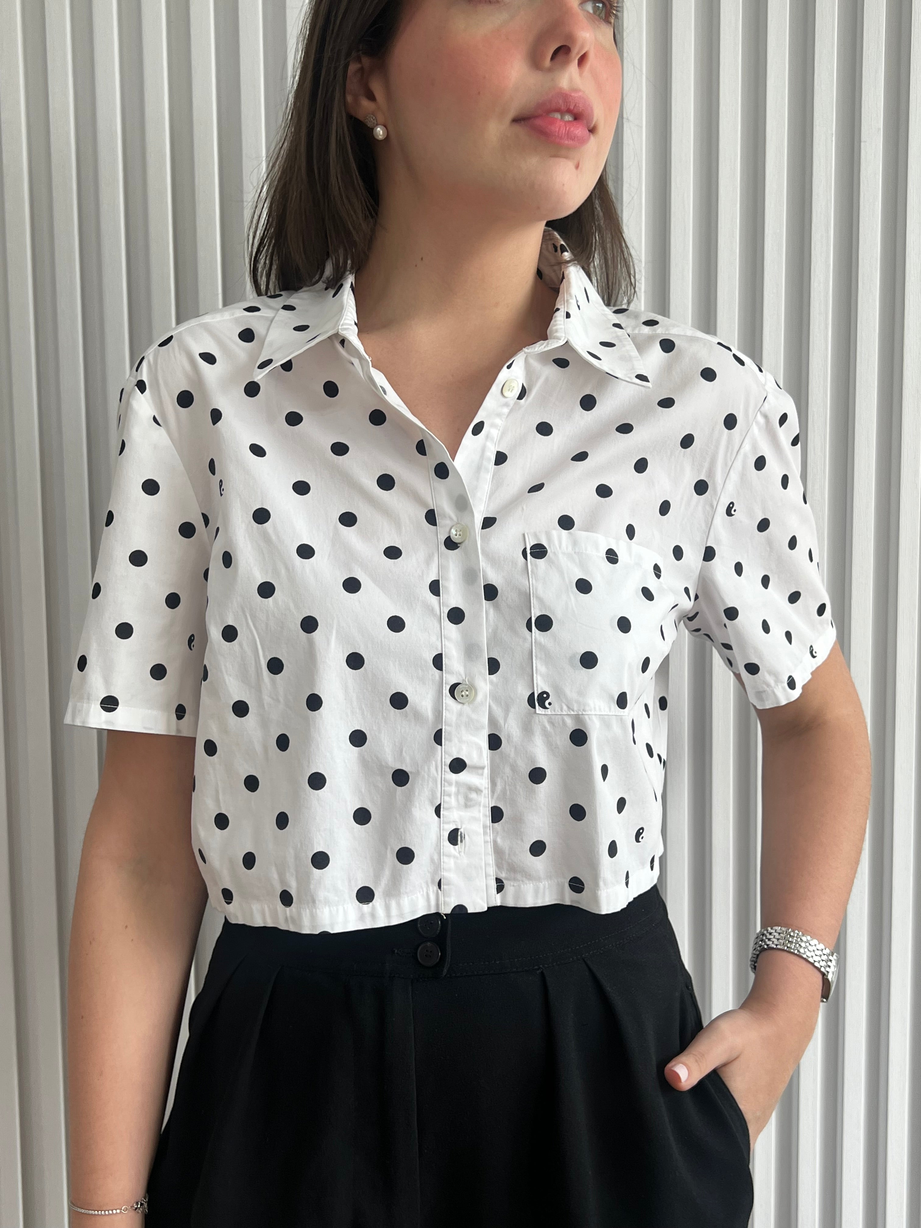 Cropped Polka Dot Top