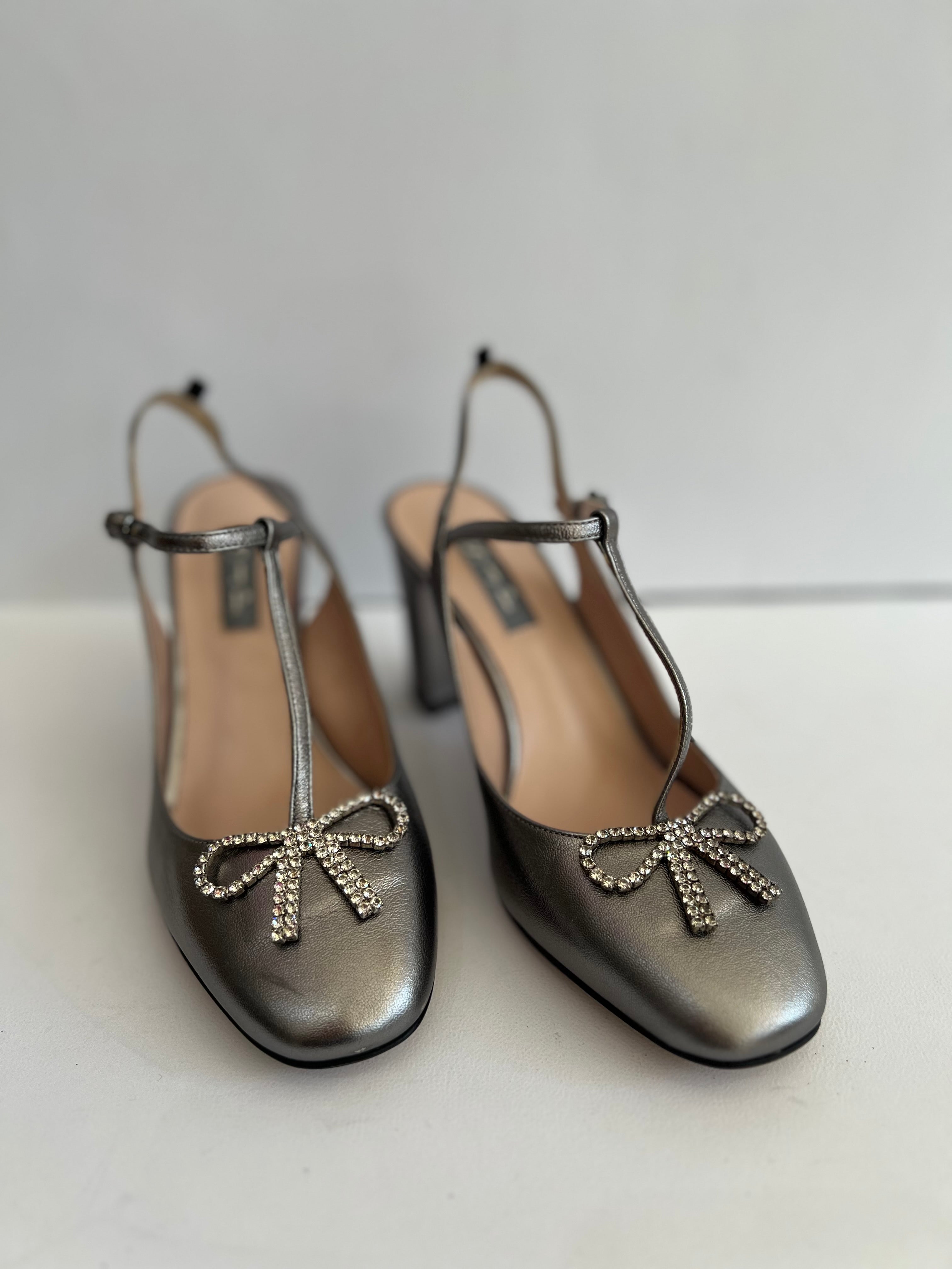 T-Strap Slingback Heels
