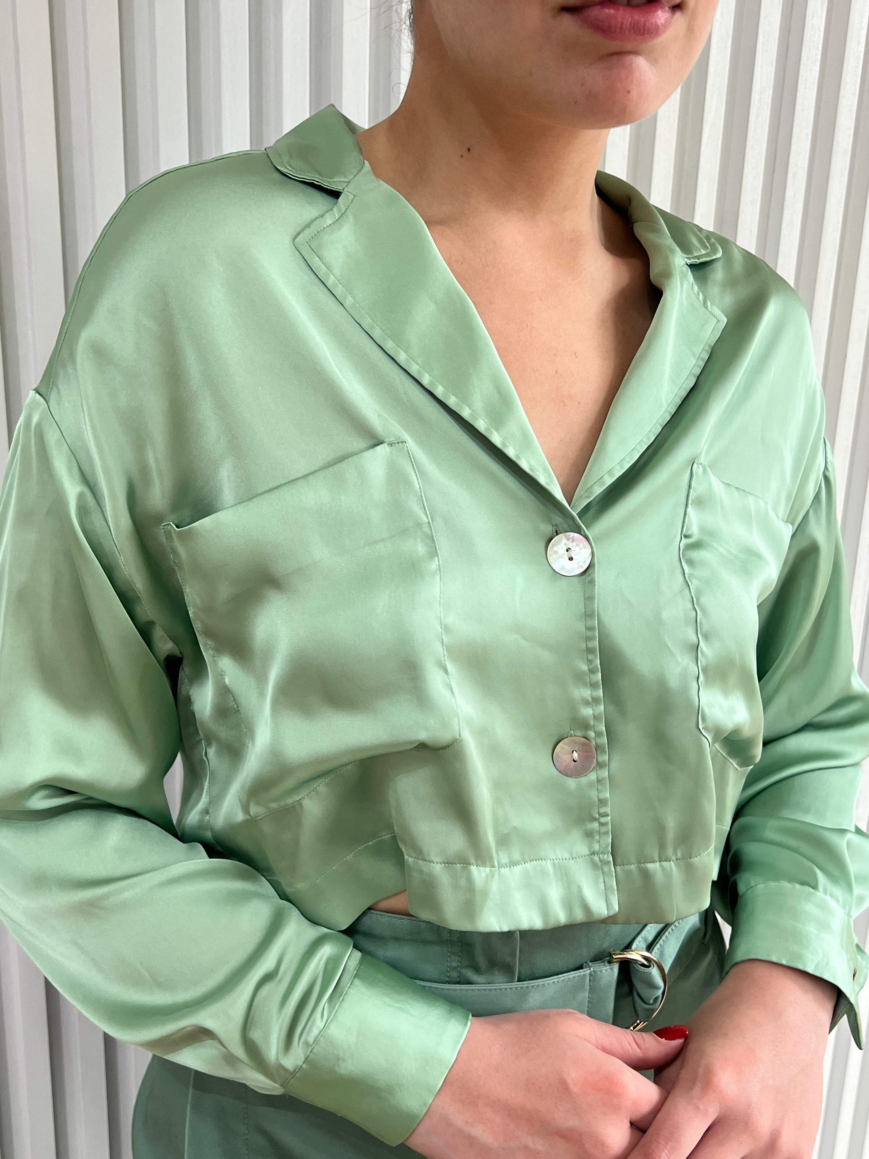 Cropped Long Sleeve Top