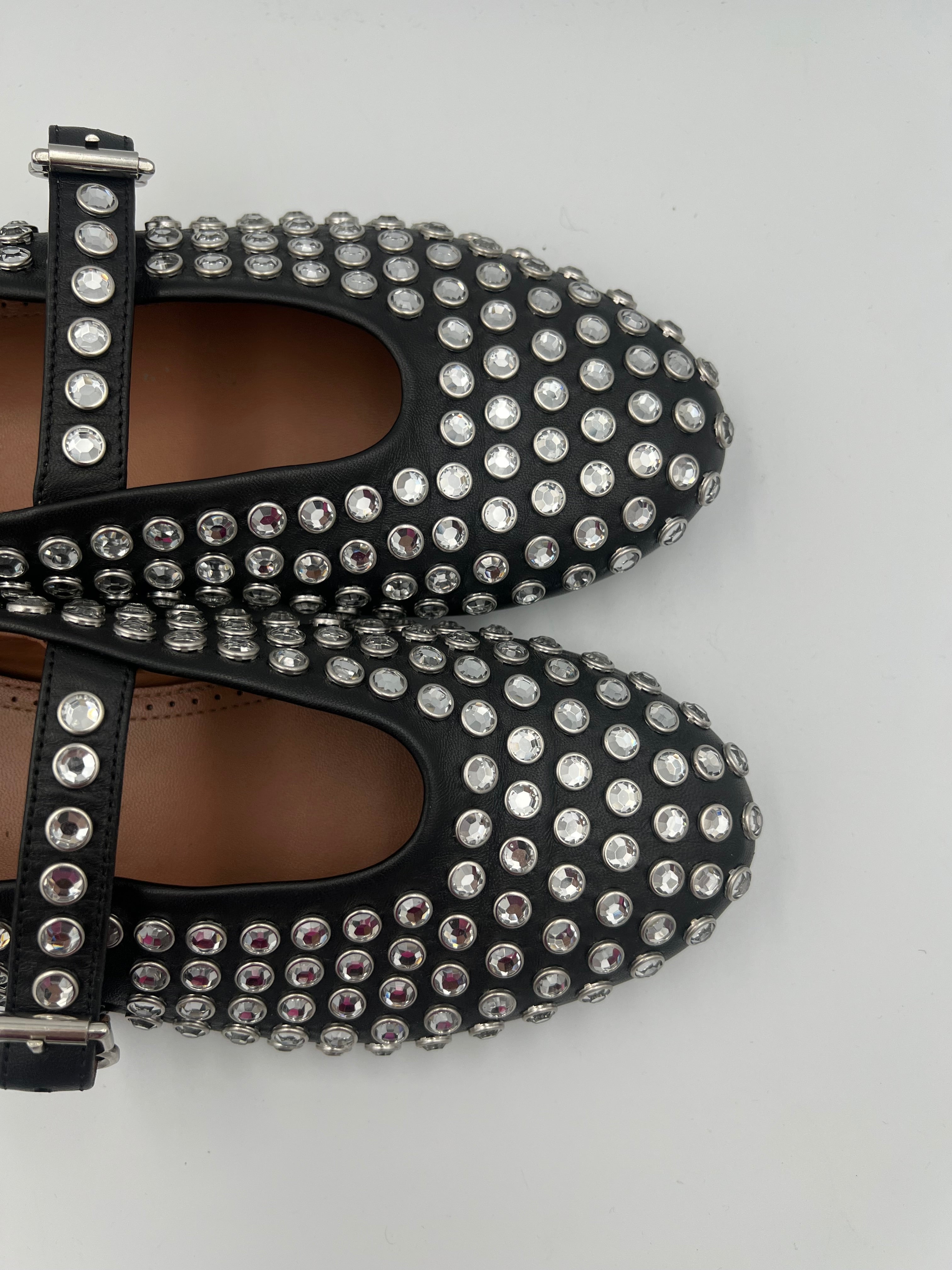 Crystal-embellished Ballet Flats