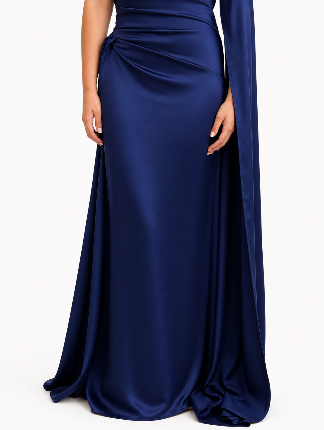 Léopoldine Satin Draped Maxi Dress