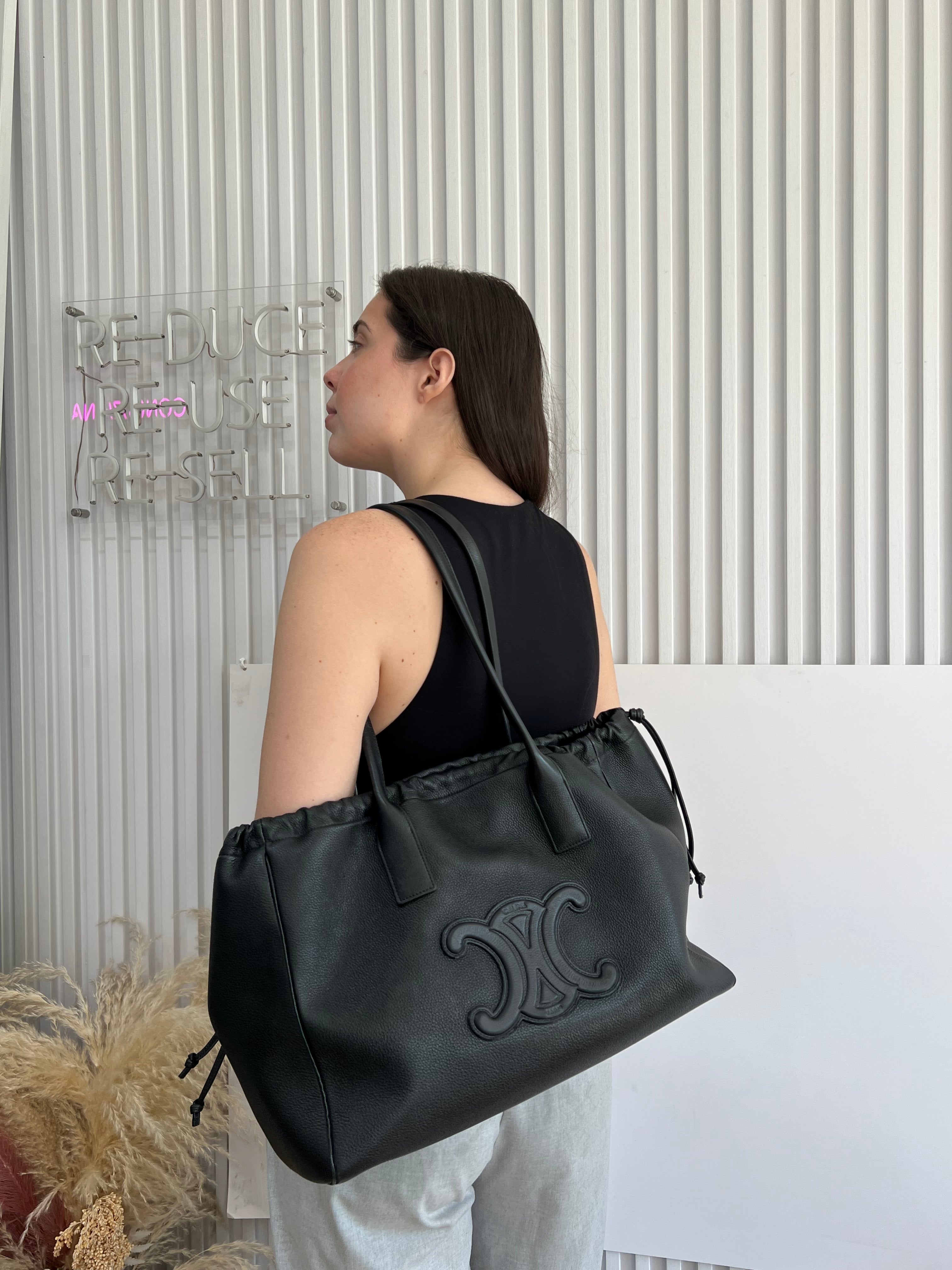 Cuir Triomphe Cabas Large Tote Bag