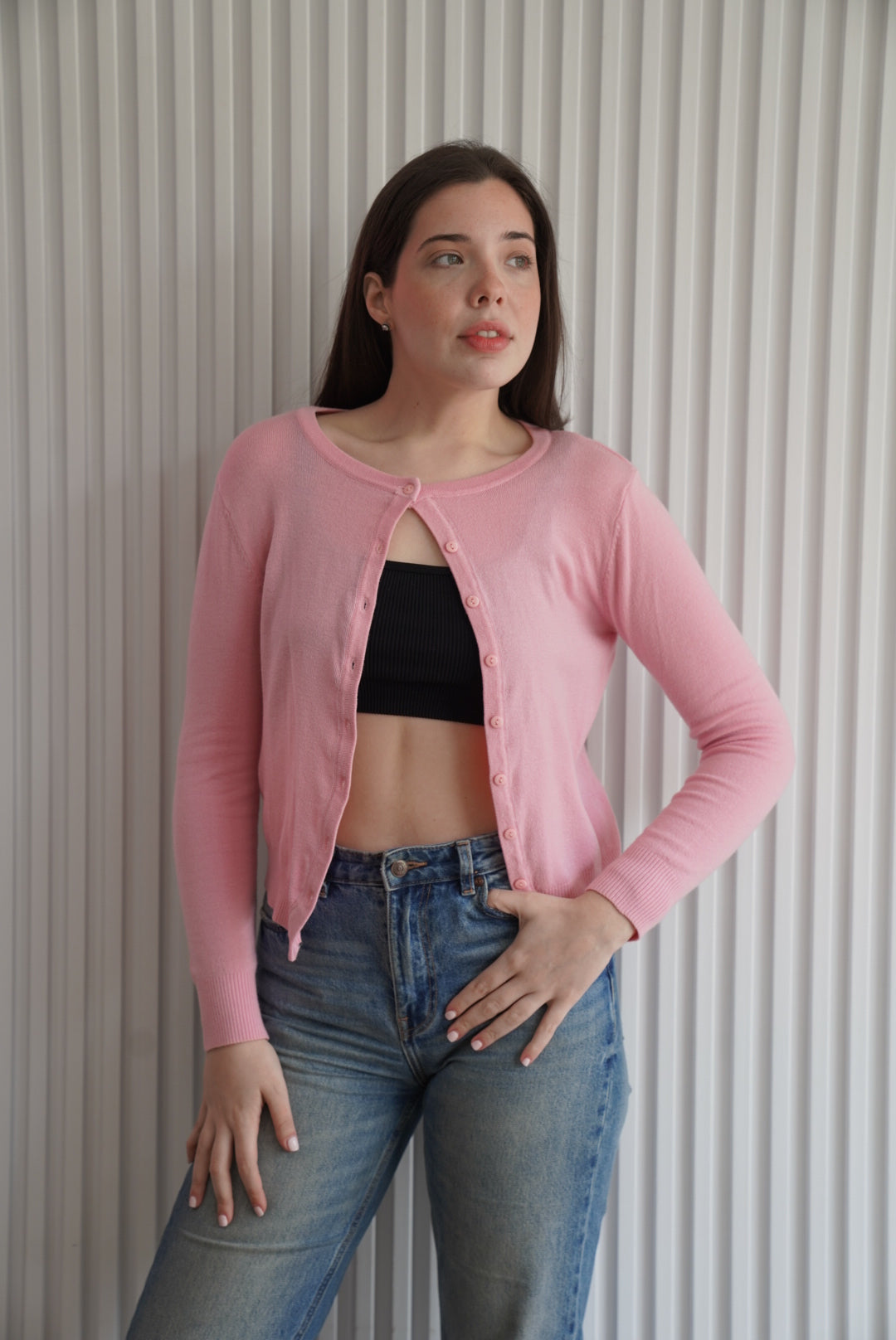 Solid Button Front Cardigan