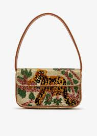 Tommy Jaguar Beaded Shoulder Bag