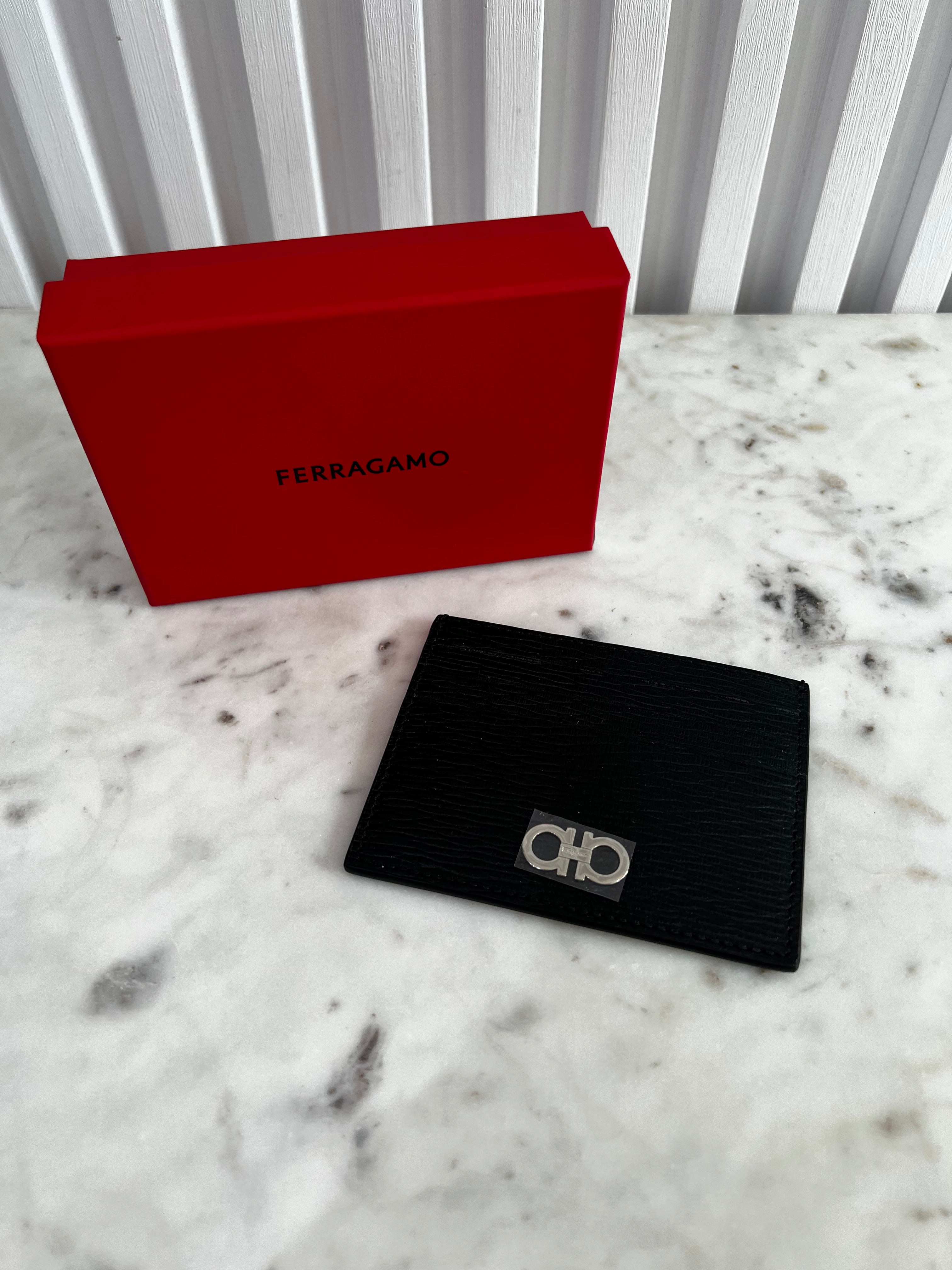 Gancini Two-Tone Card Holder