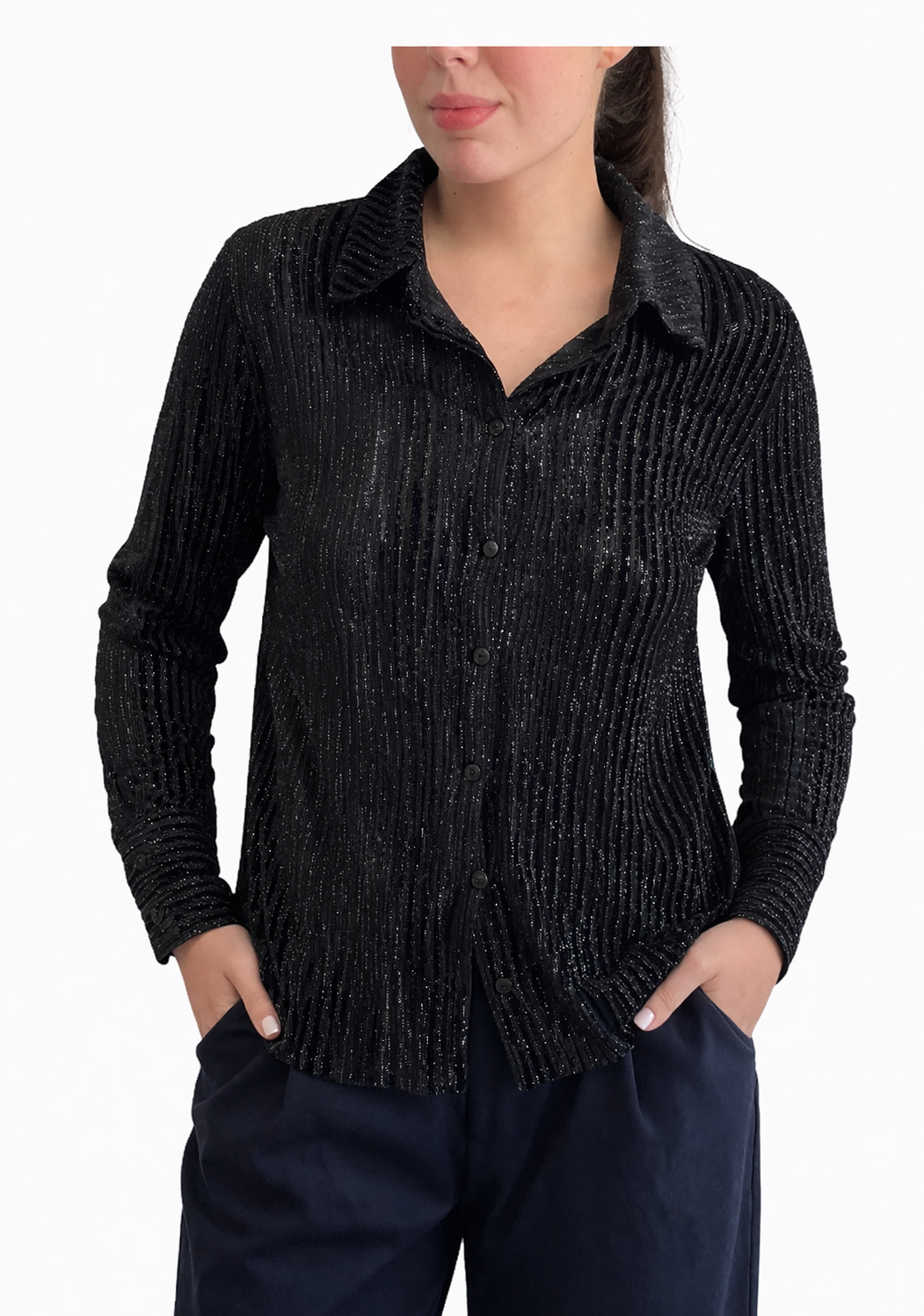 Glitter Long Sleeve Blouse