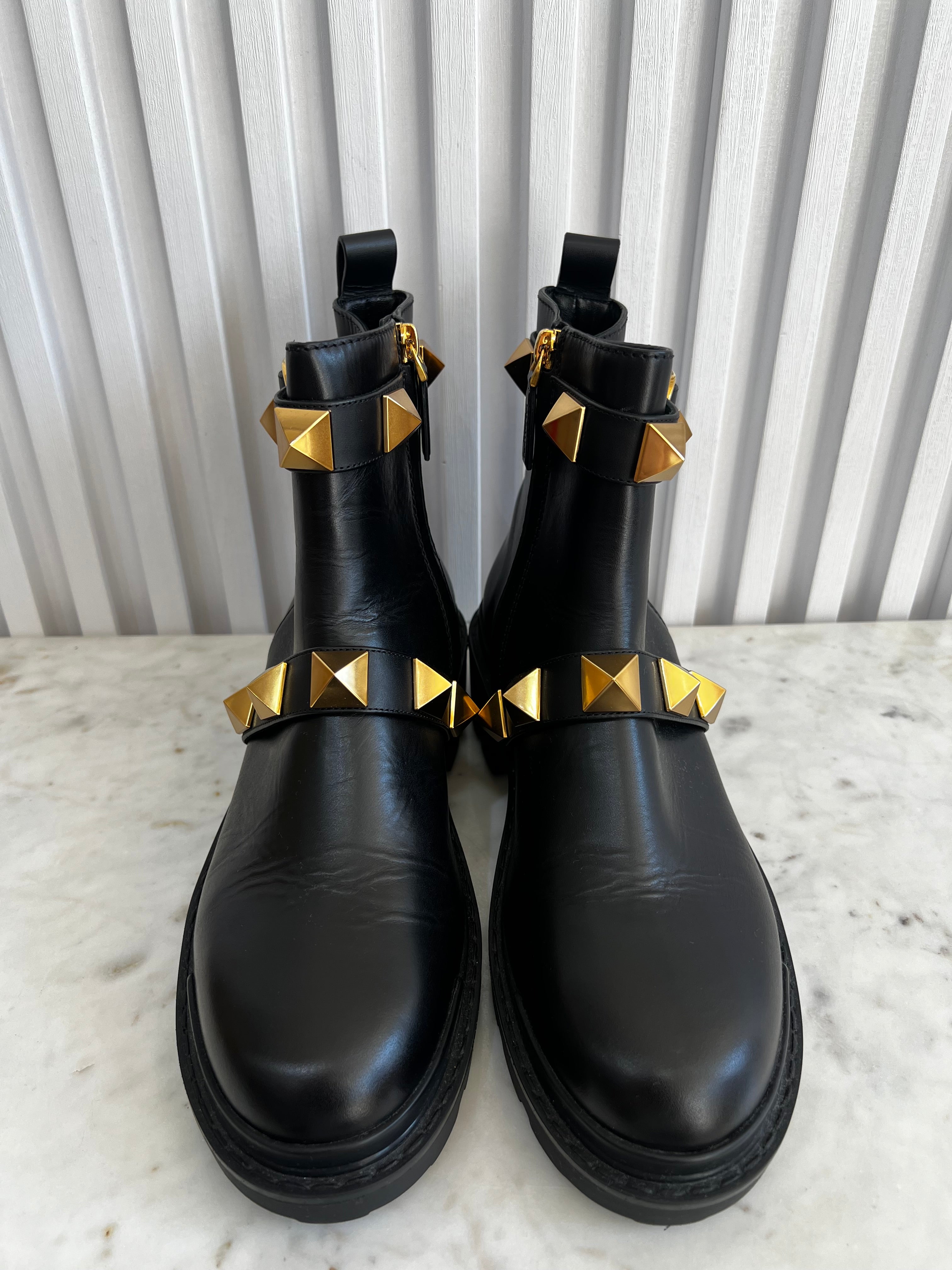 Roman Stud Combat Boots