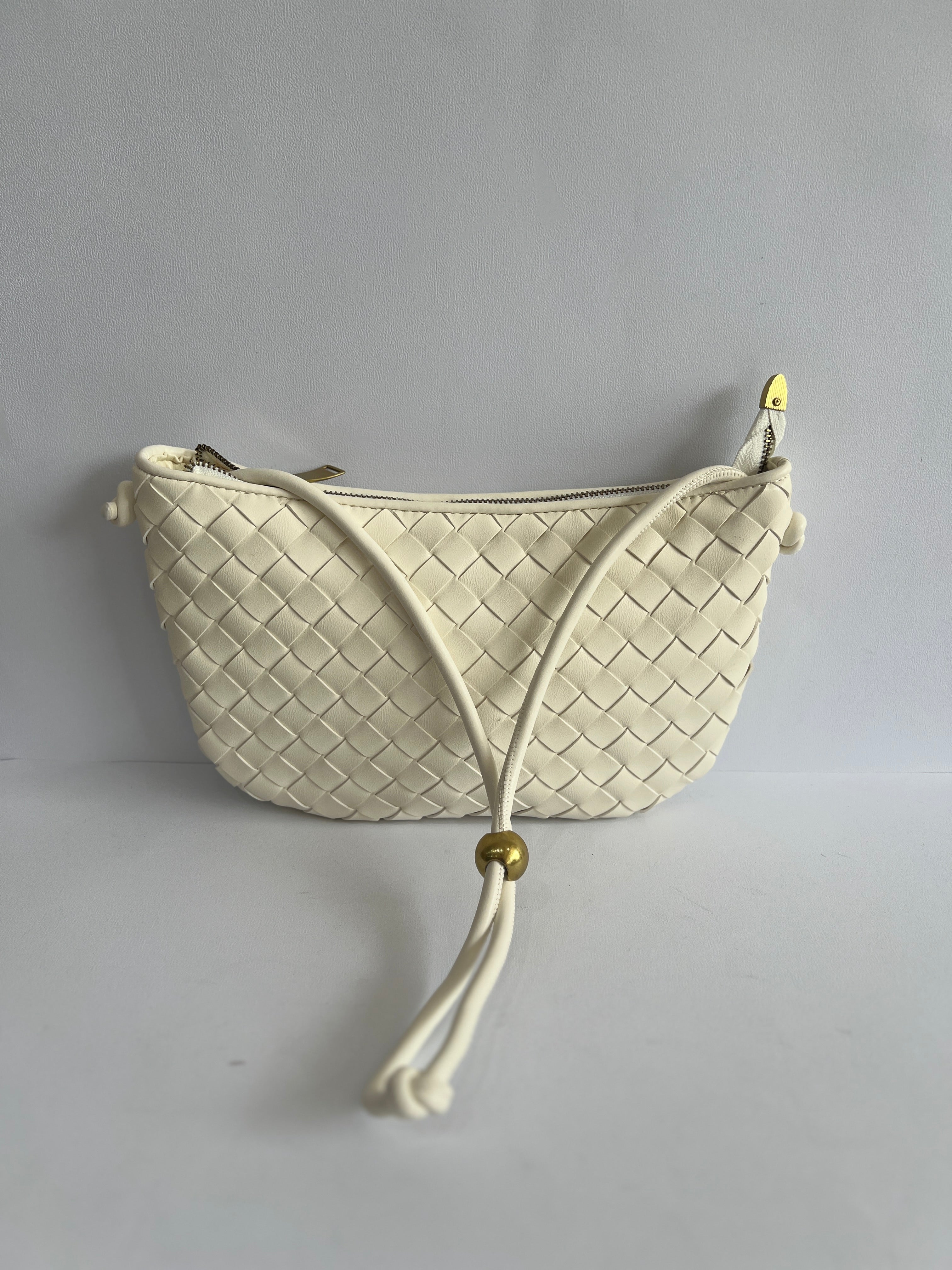 Woven Cream Bag