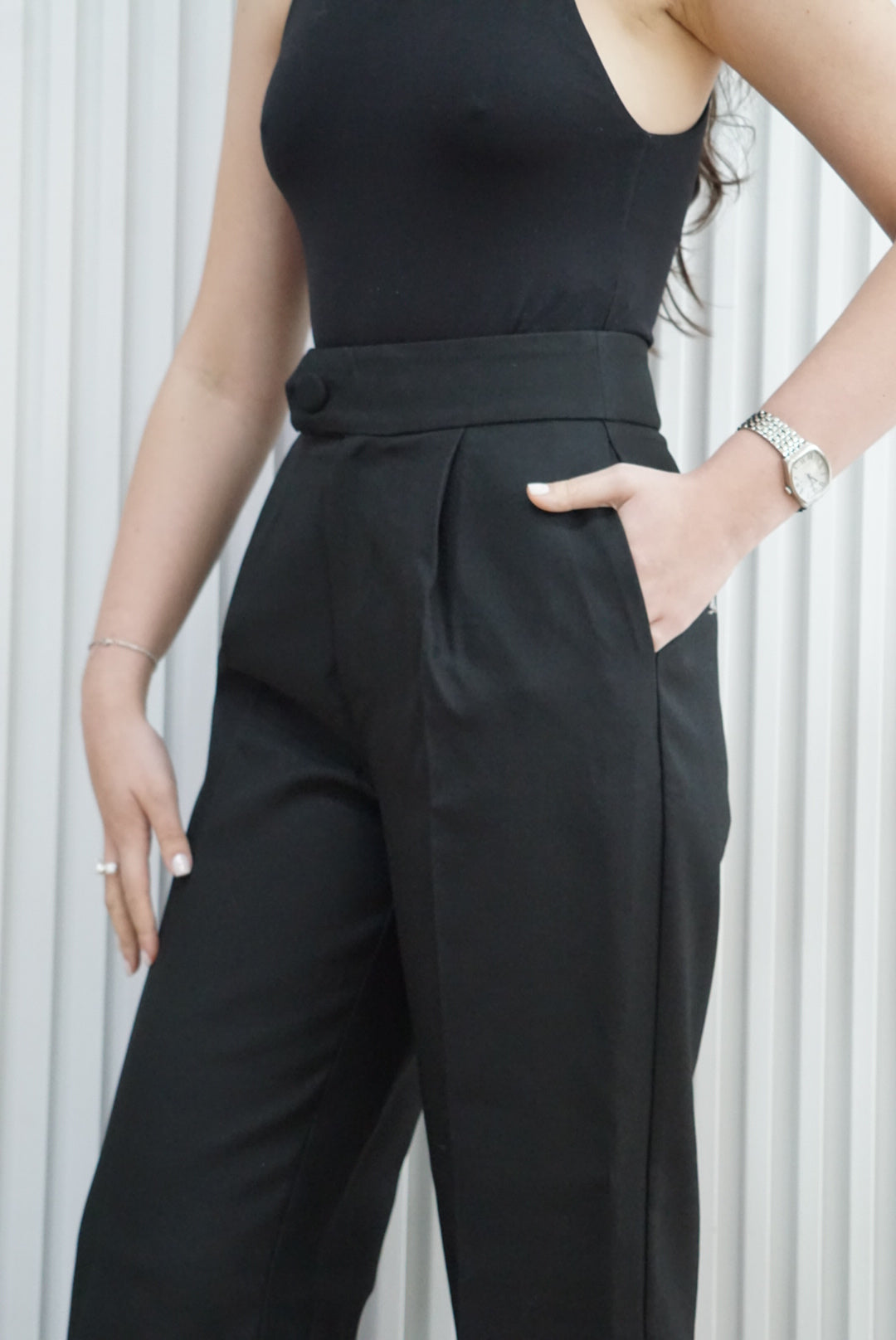 High Waisted Tailored Trousers