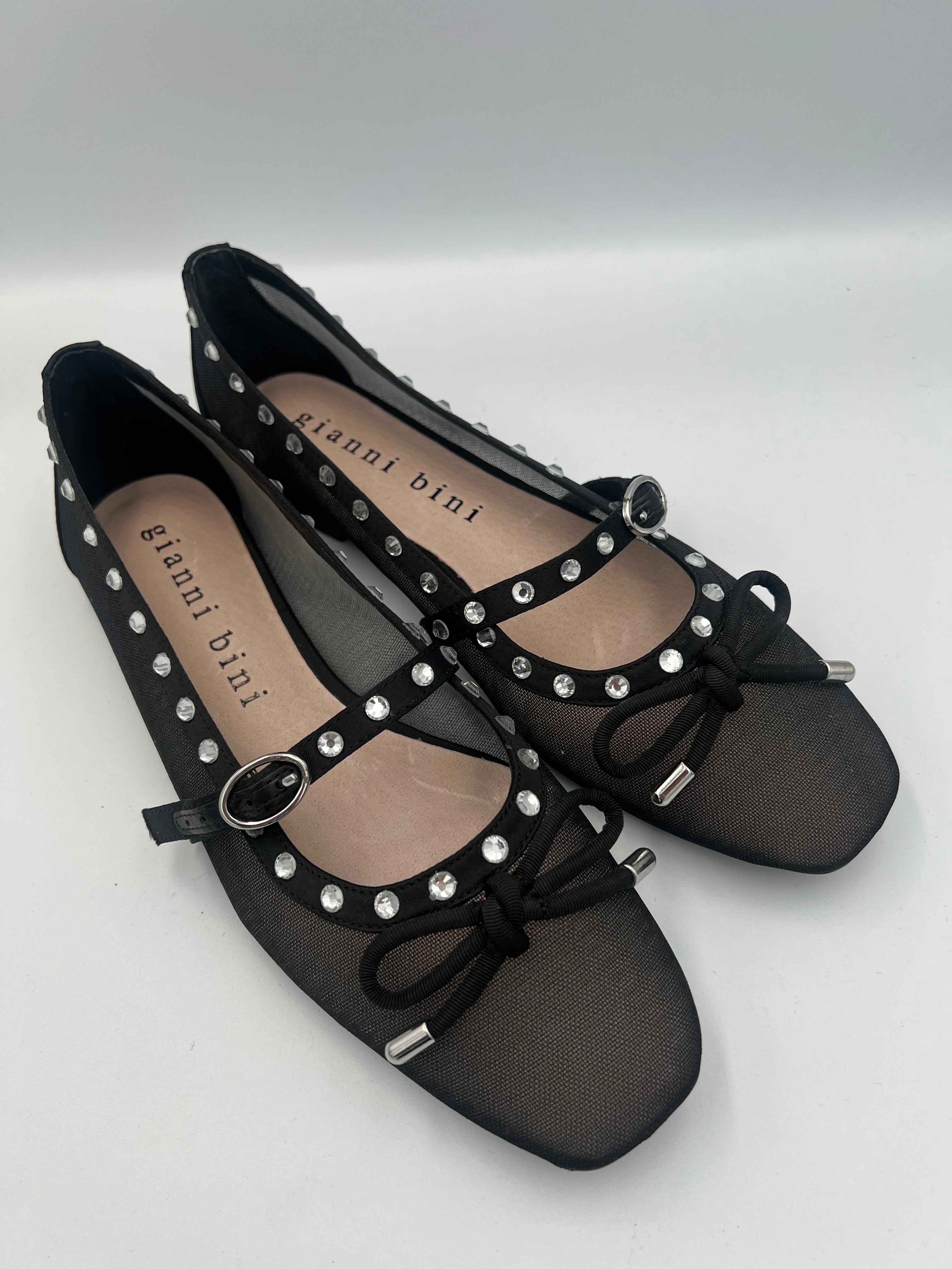 Rayna Mesh Rhinestone Ballet Flats