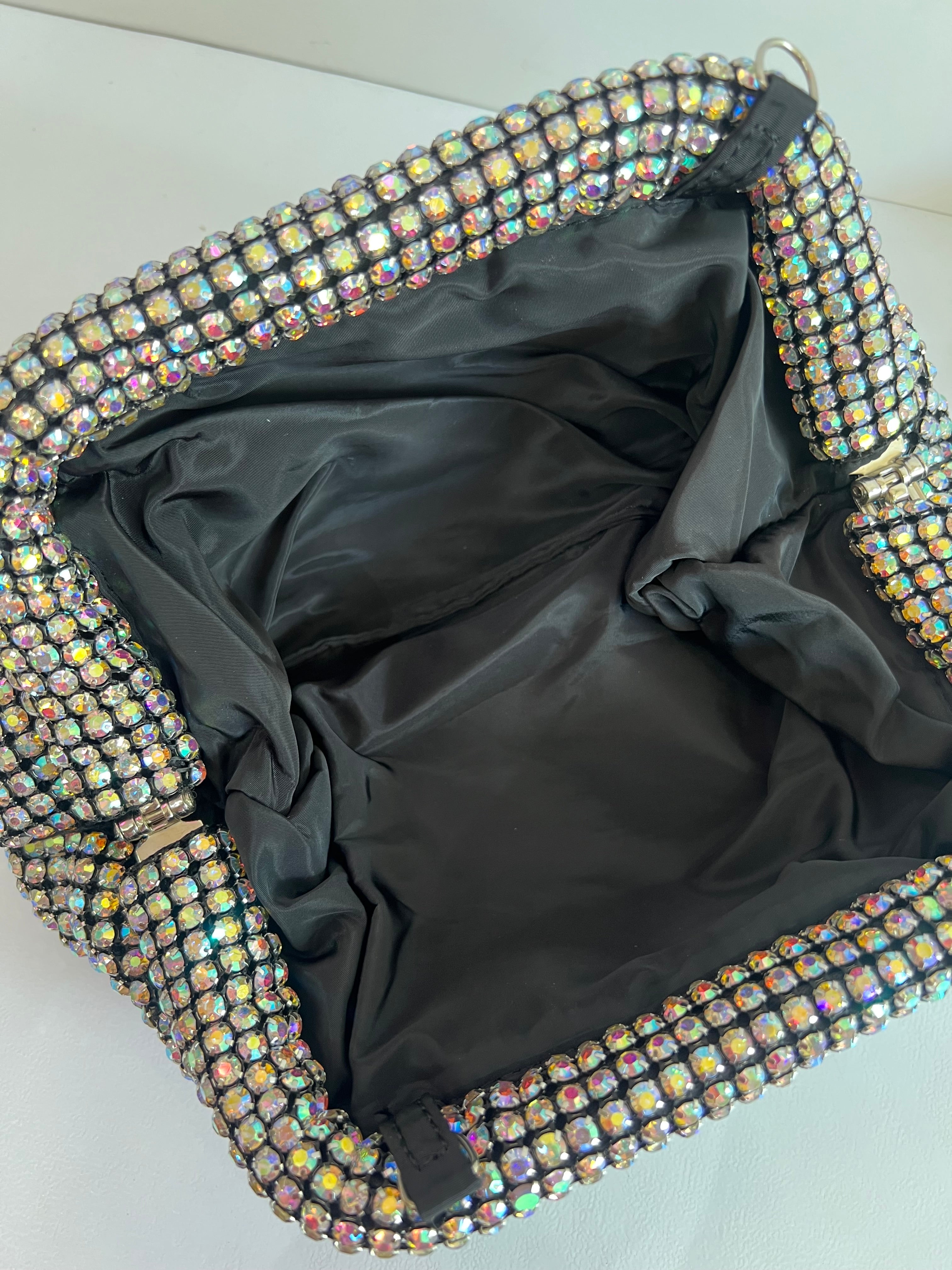 Multicolor Rhinestone Clutch Bag