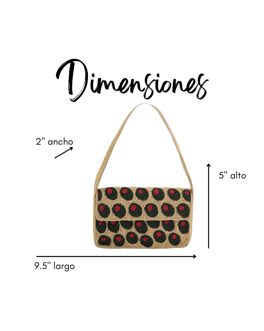 Beaded Olives Shoulder Bag