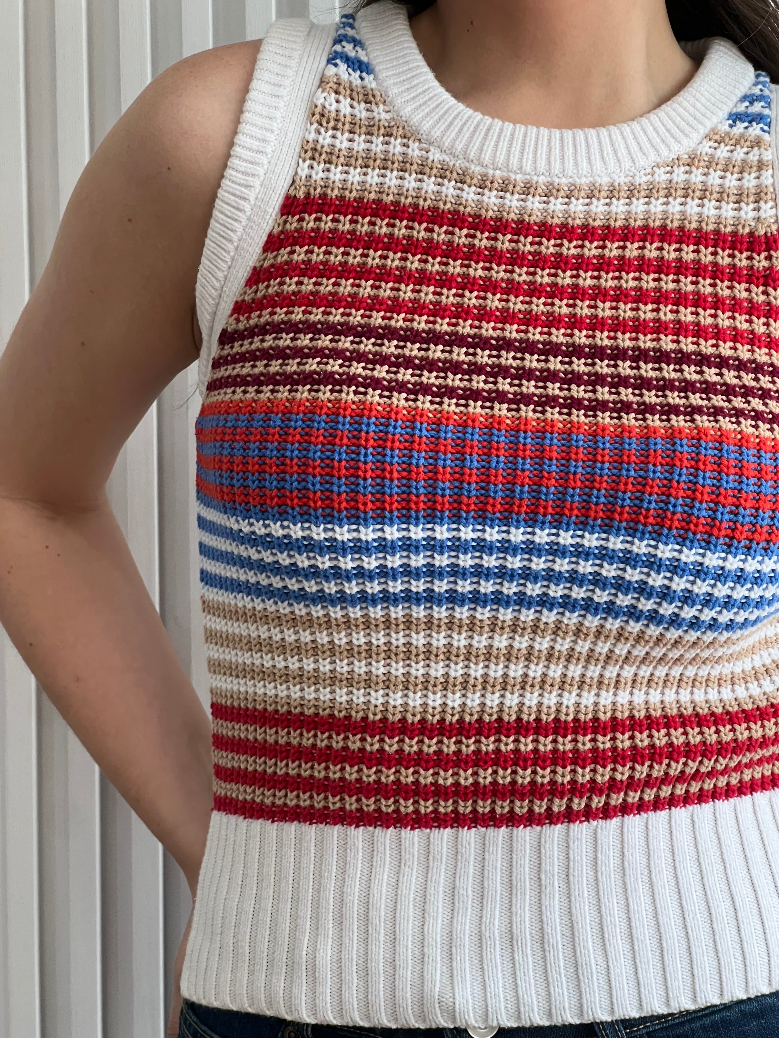 Striped Sweater Shell