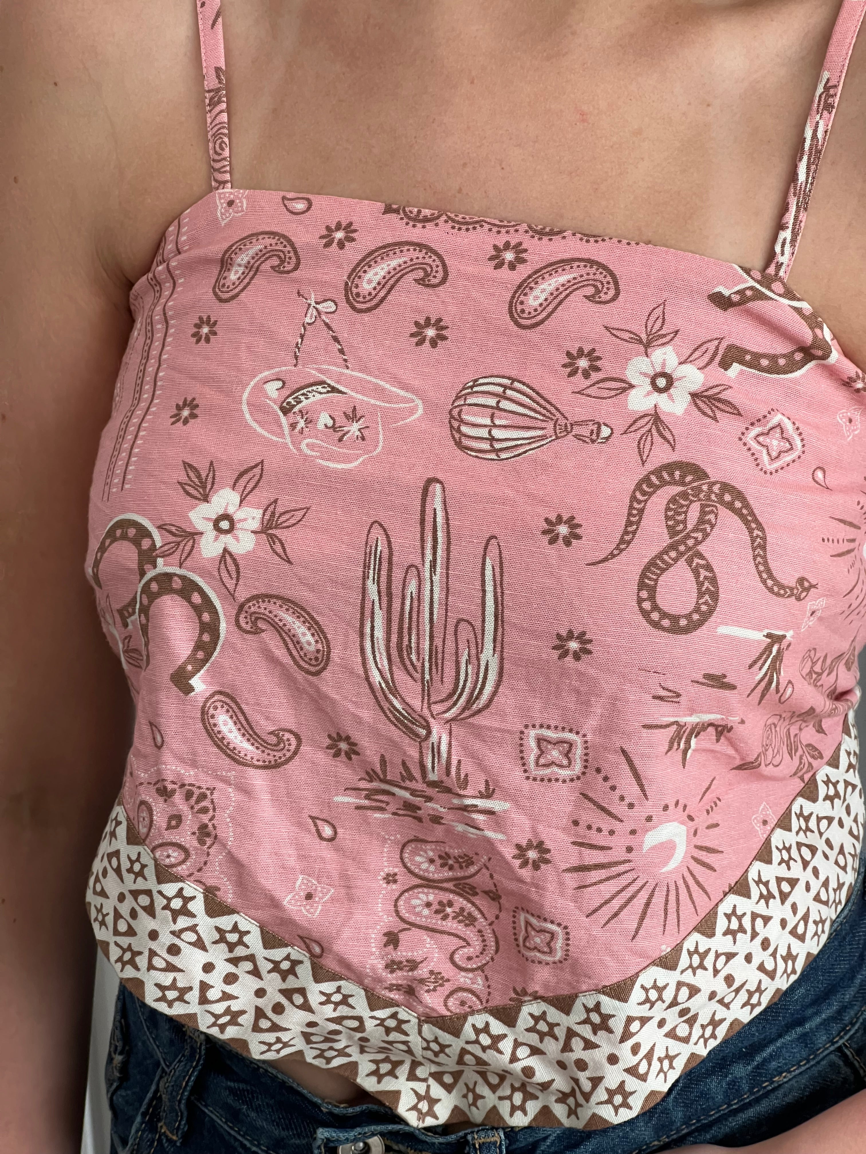 Cactus Scarf Top