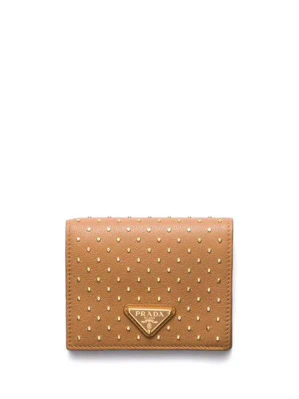 Studded Saffiano Bifold Wallet