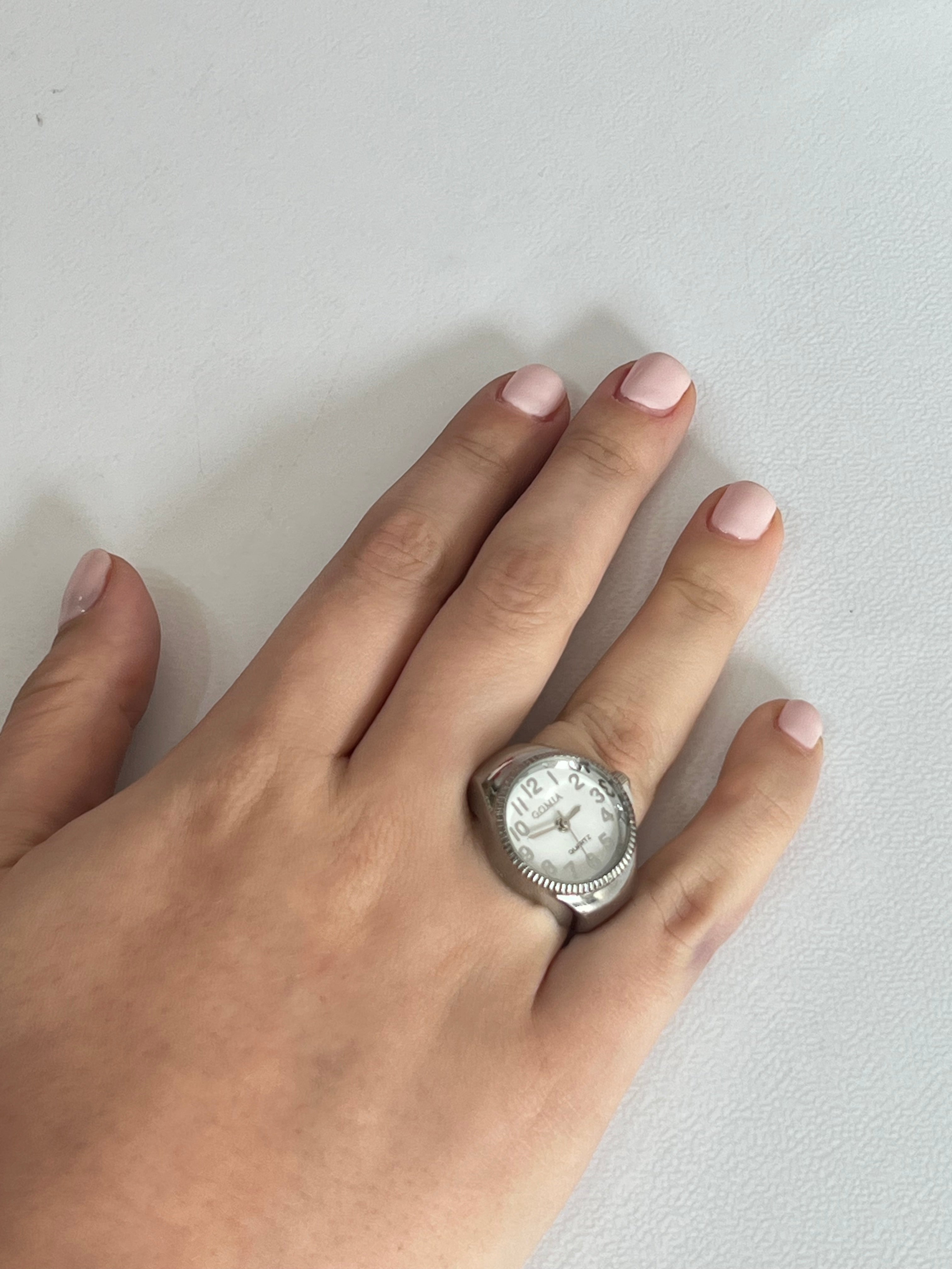 Silver Finger Watch Ring