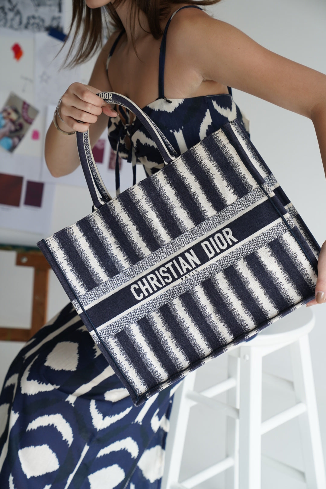 Embroidered Large Tote Bag