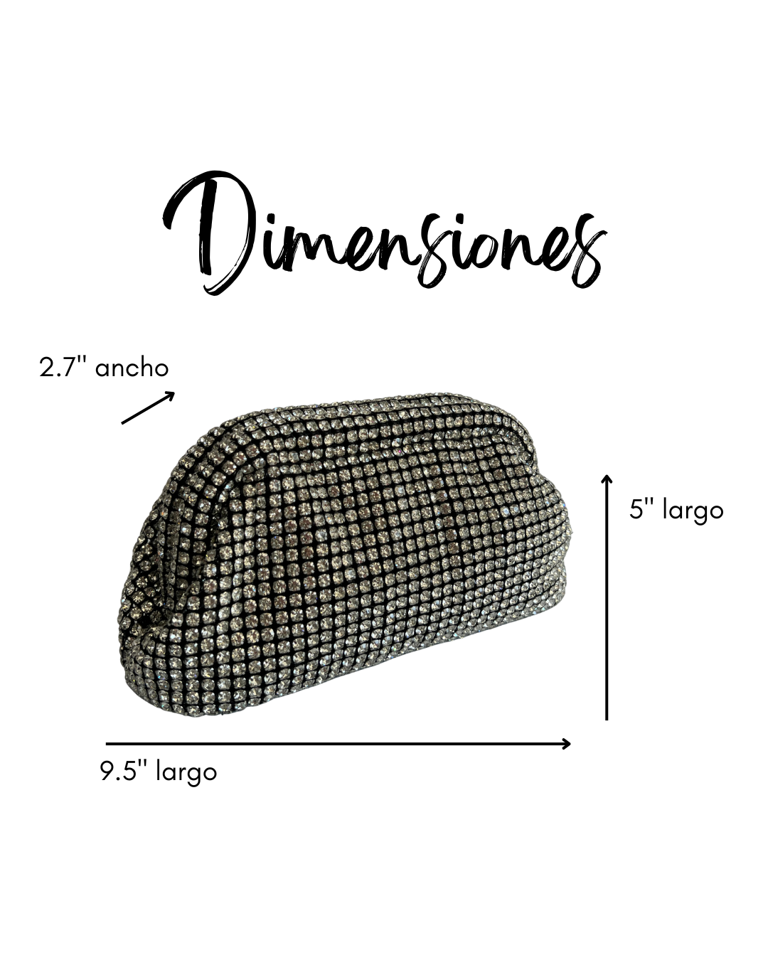 Silver Rhinestone Clutch Bag