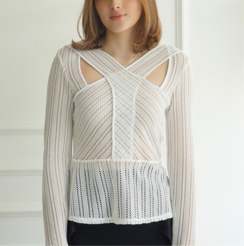 V-Neck Knit Top