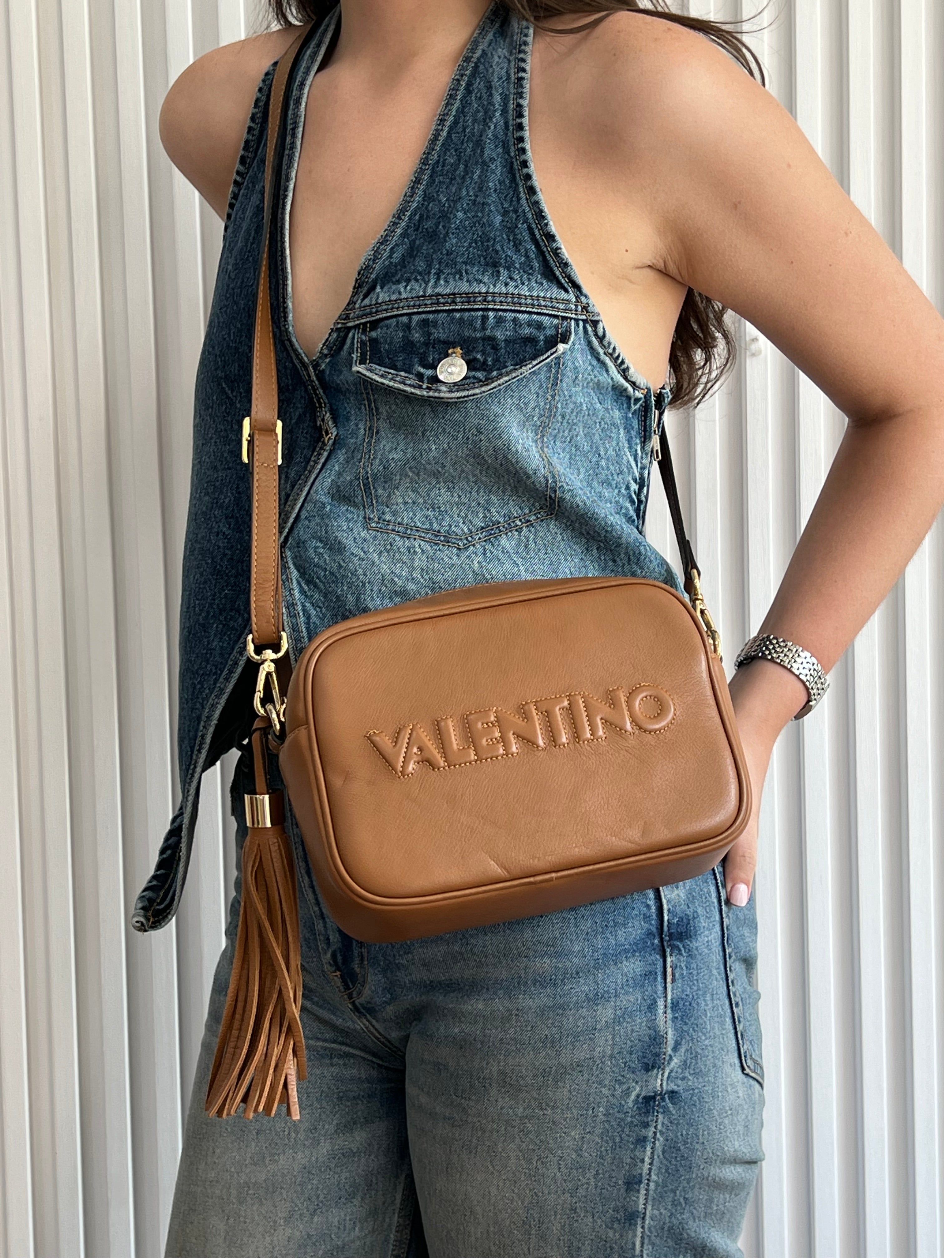 Mia Embossed Leather Crossbody Bag