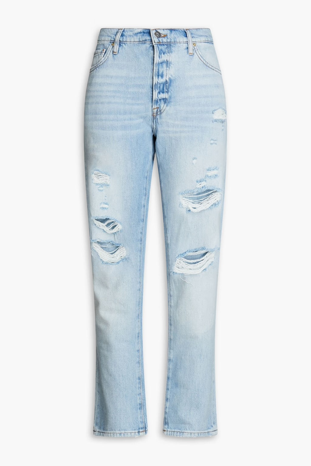 Le Slouch Distressed High-Rise Jeans