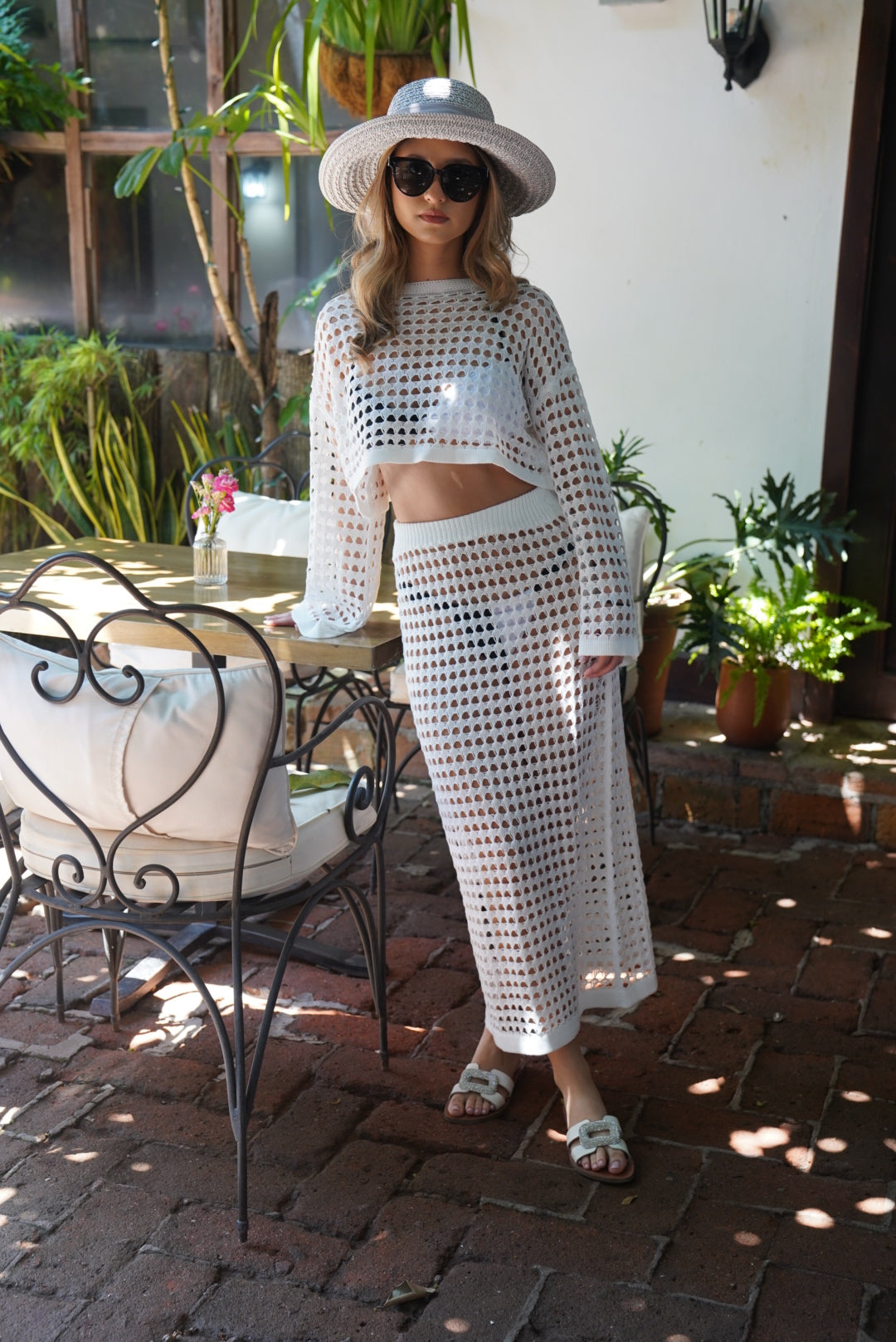 Two Piece Crochet Cover Up (M)