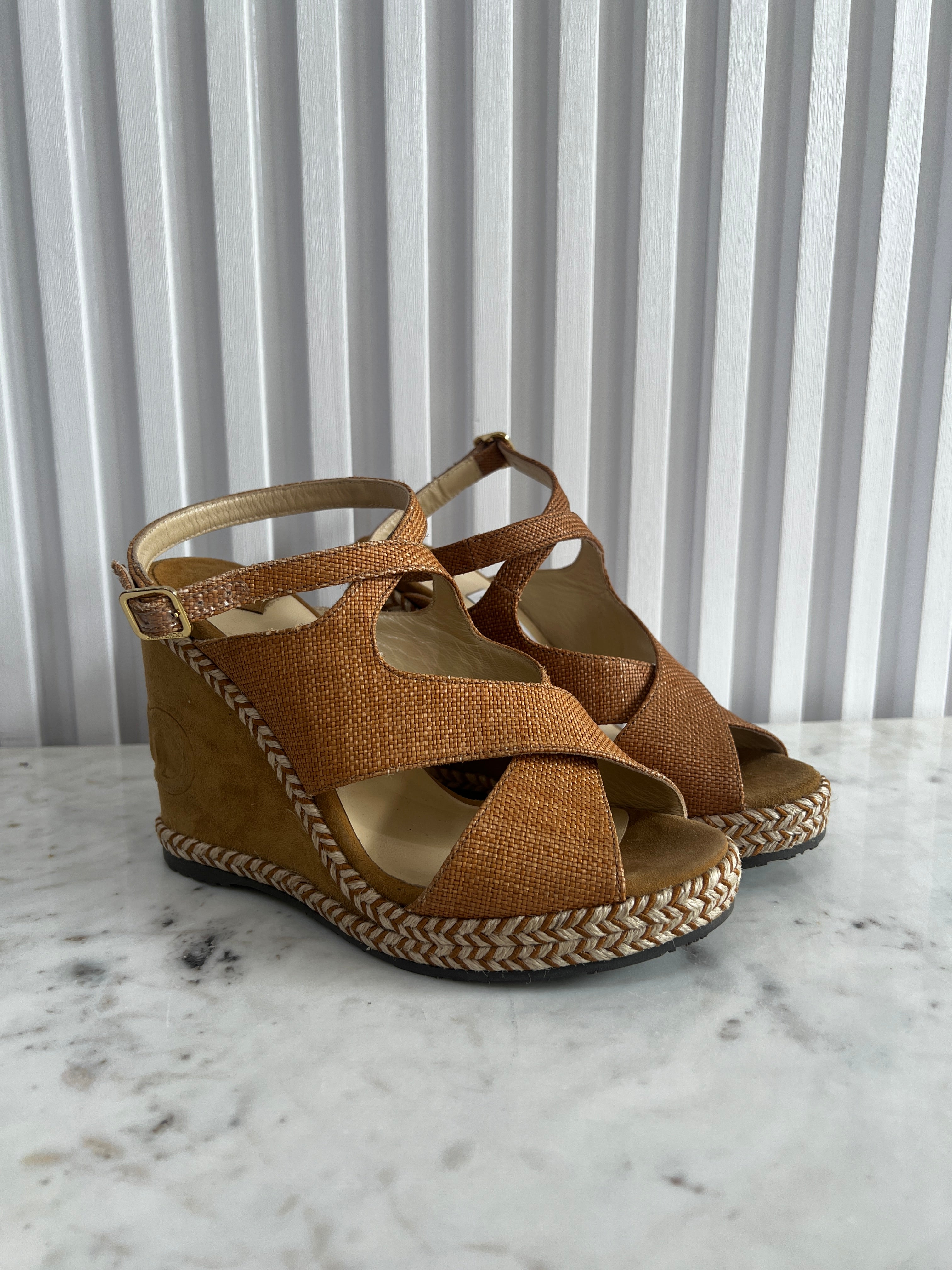 Tan Suede Wedge