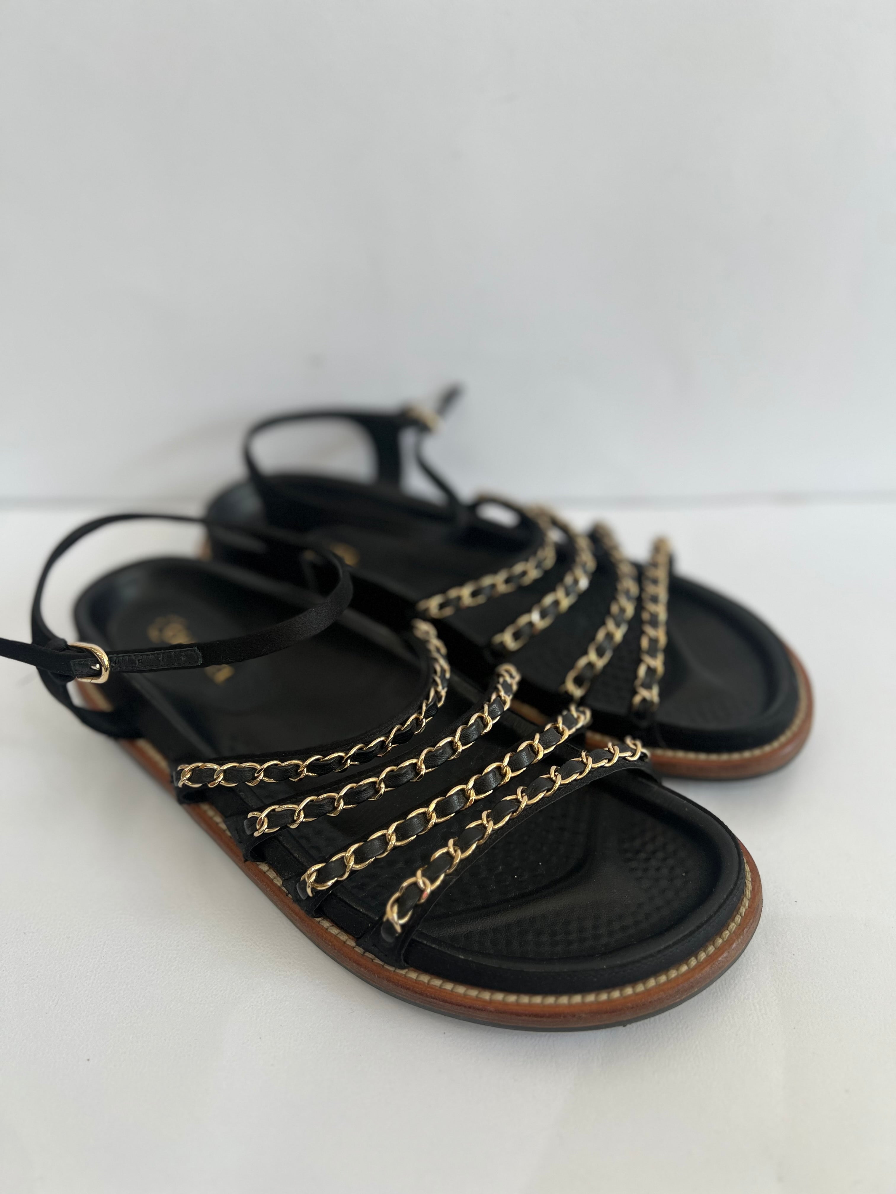 Gold Chain Sandals