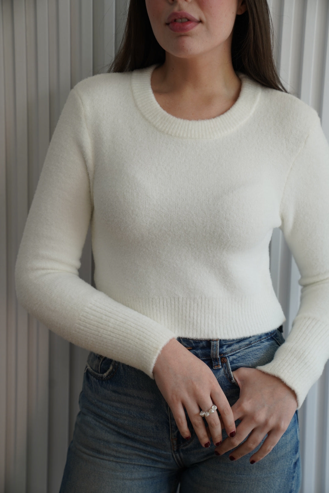 Fluffy Cropped Sweater