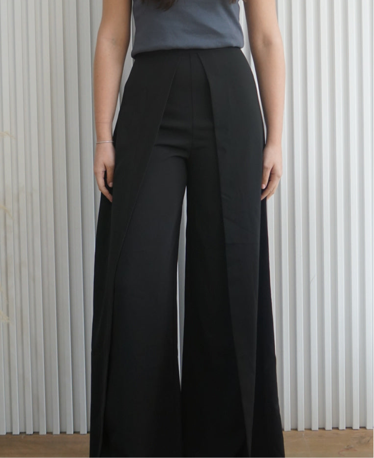 High Waisted Pleated Wide Leg Pants