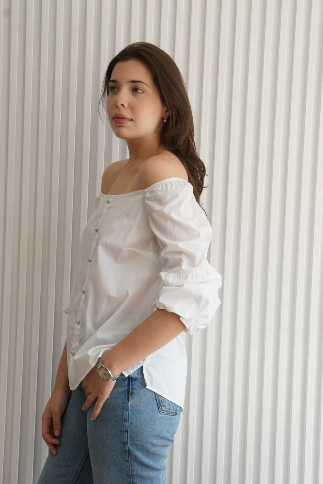 Puff Sleeve Off-Shoulder Top