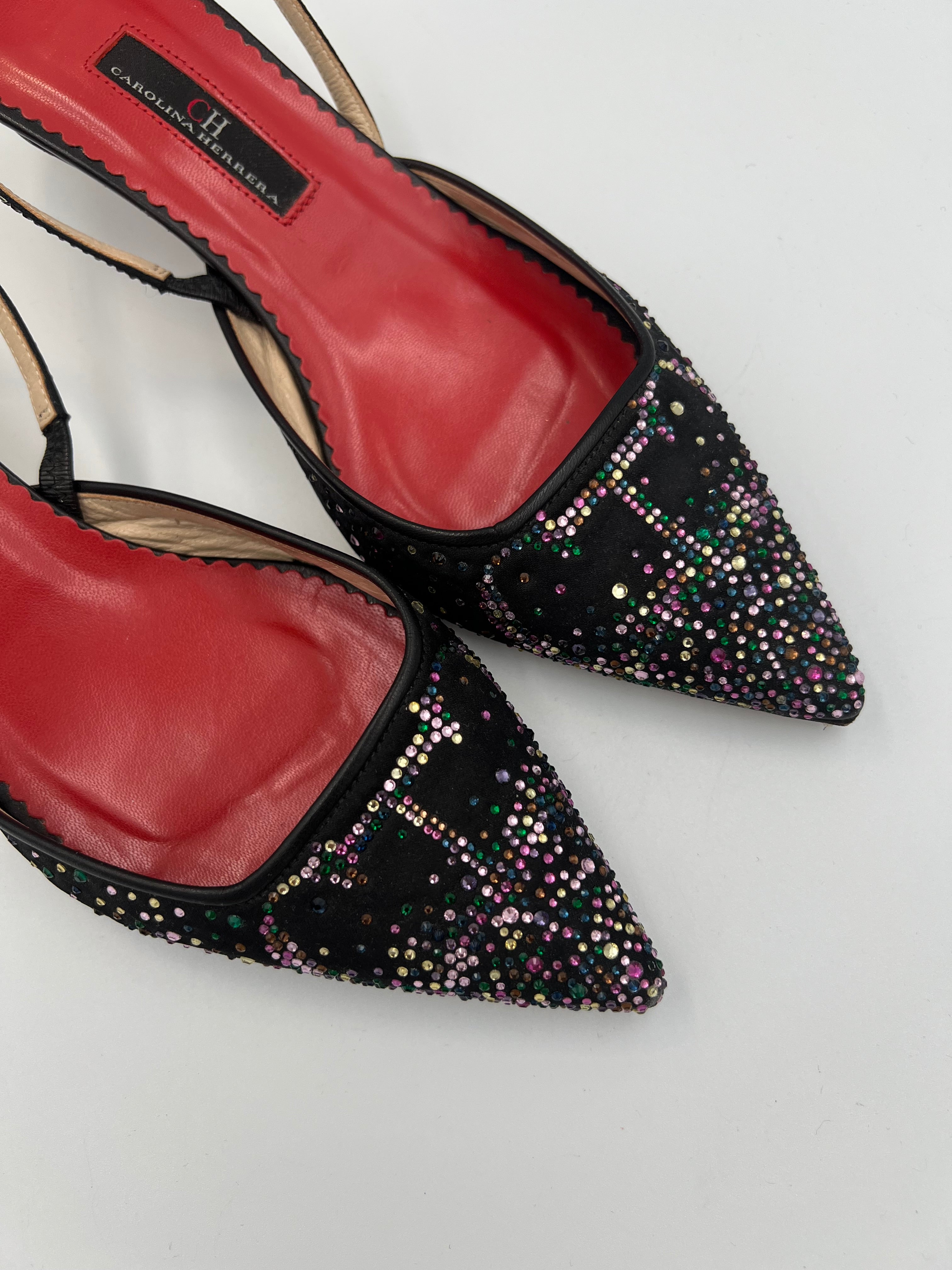 Insignia Crystal-Embellished Slingback Pumps