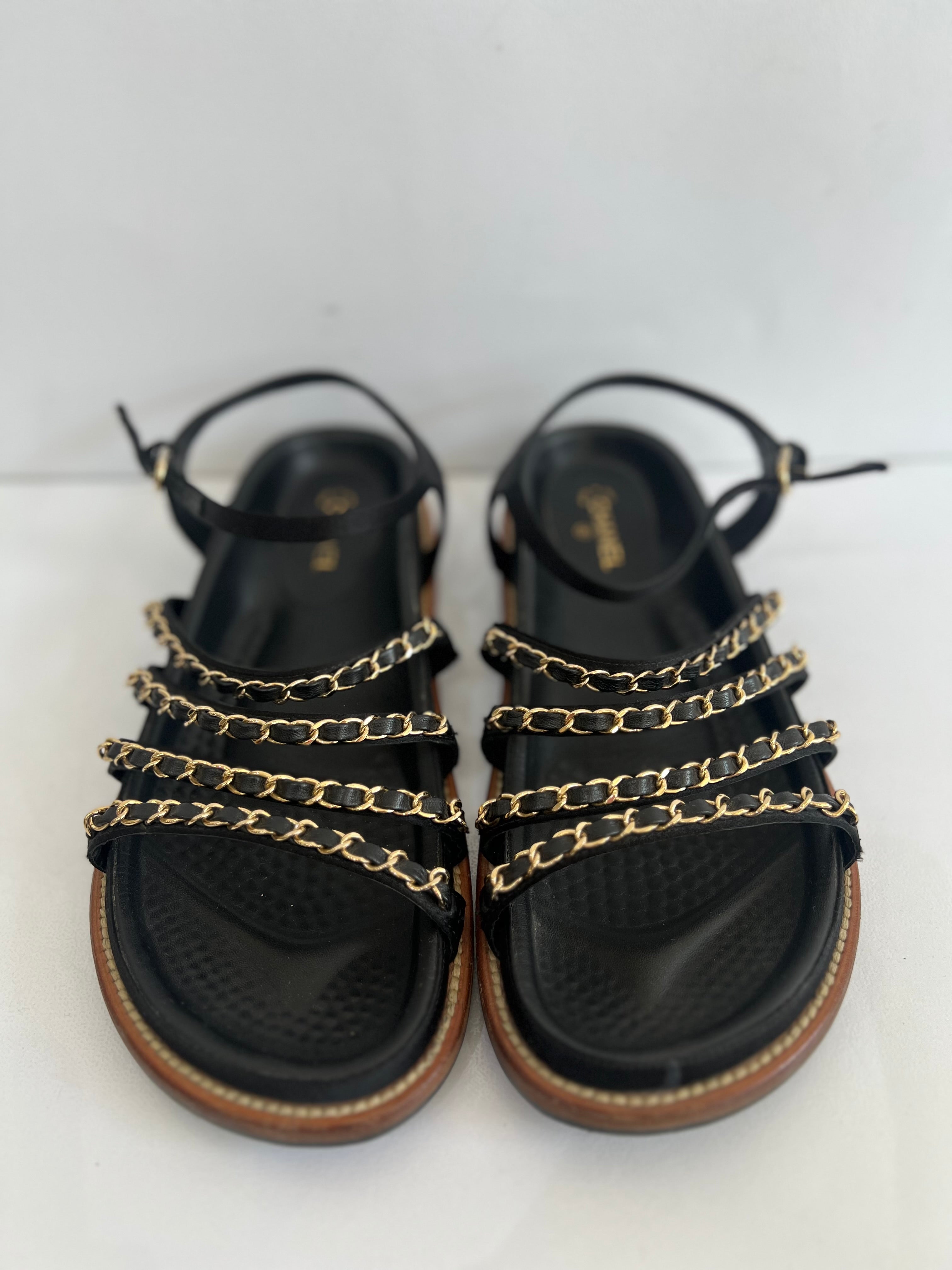 Gold Chain Sandals