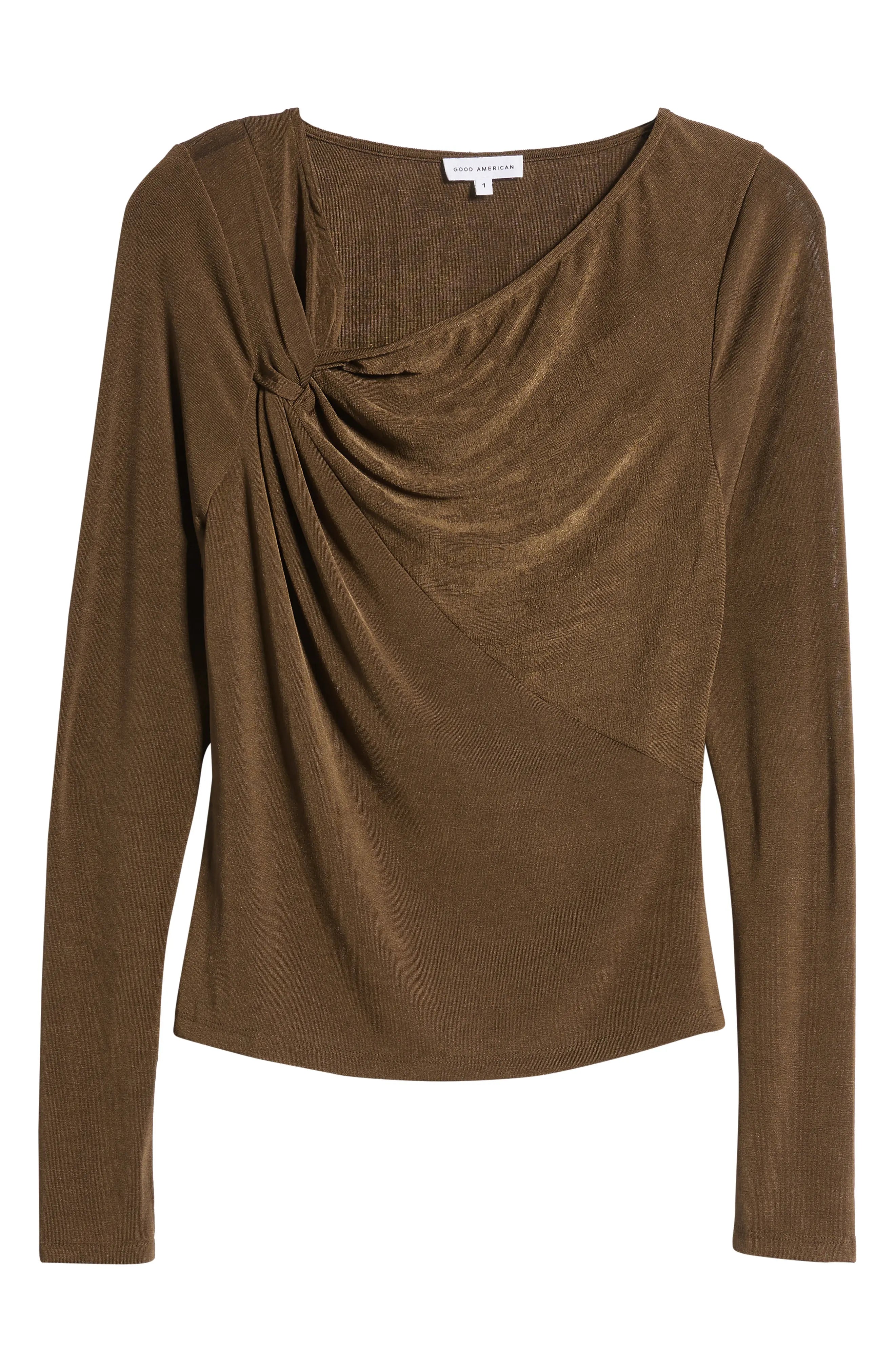 Shimmer Asymmetric Neck Top