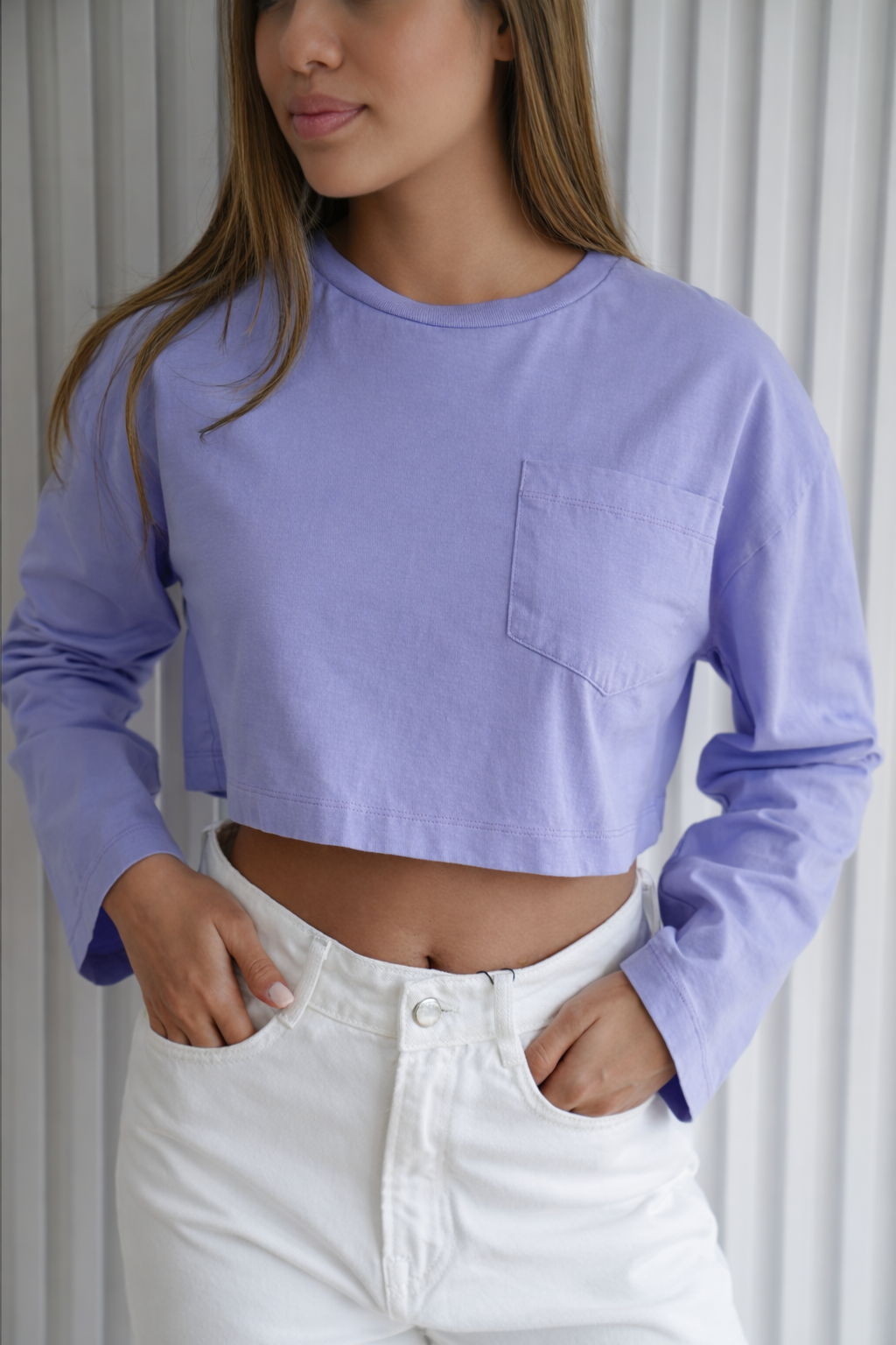 Lavender Crop Top