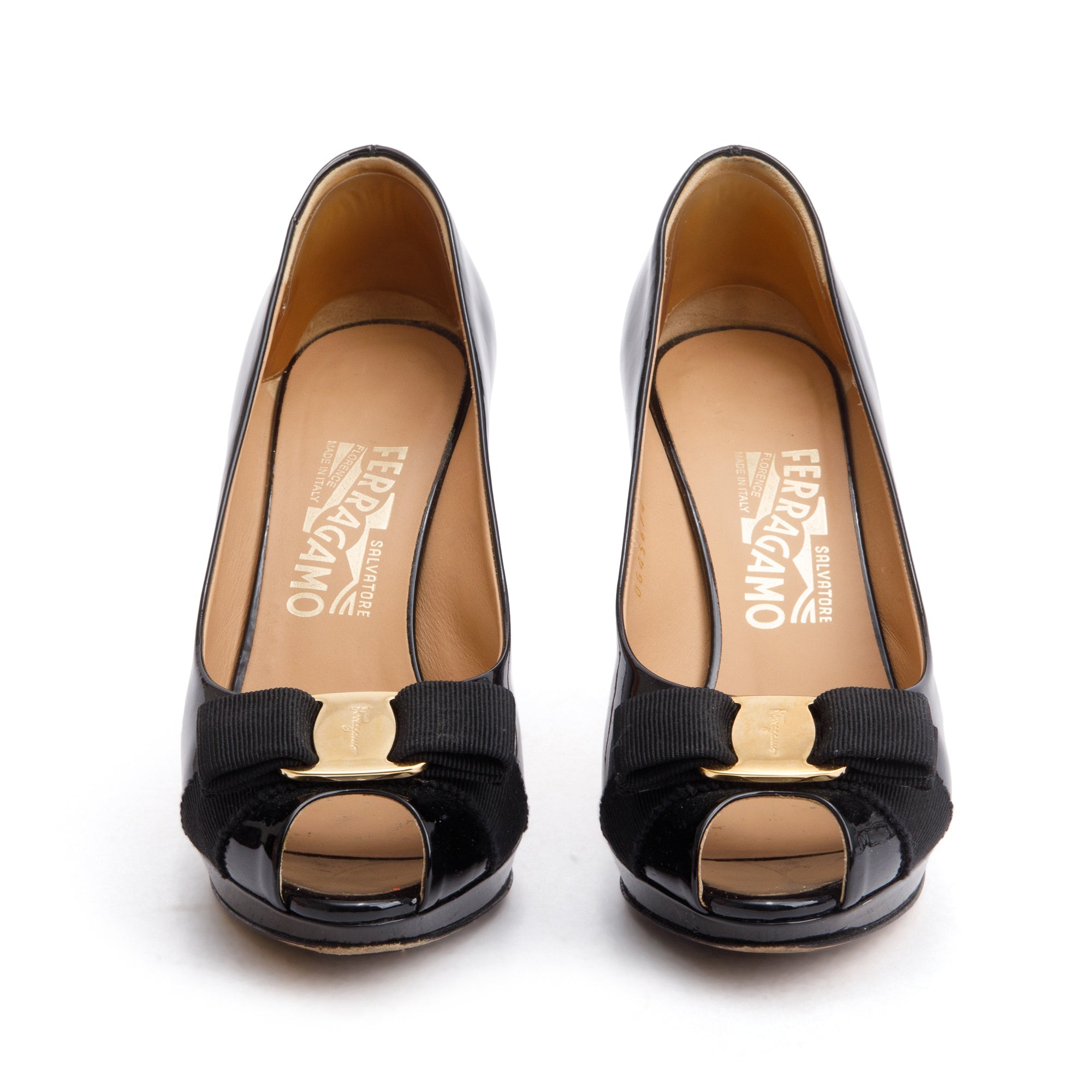 Peep-Toe Vara Bow Pumps