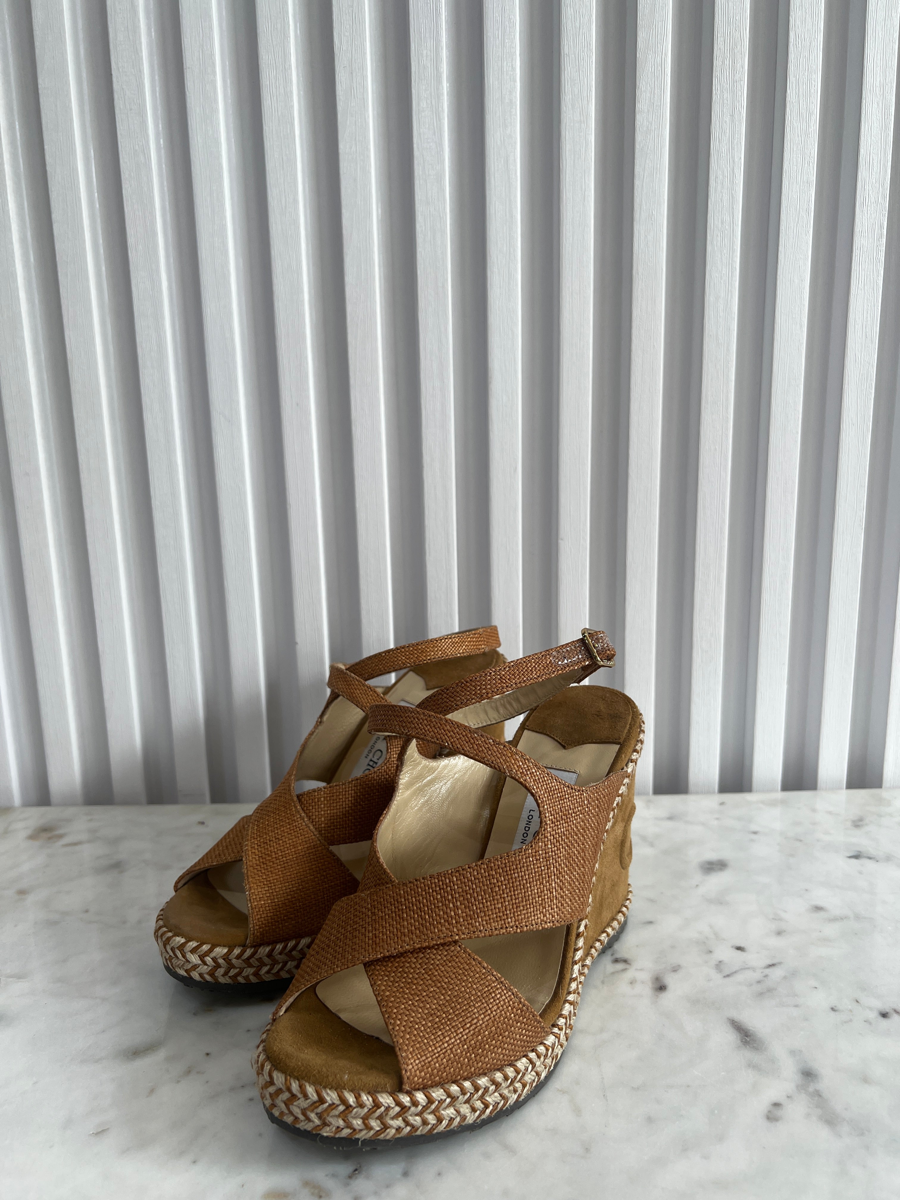 Tan Suede Wedge