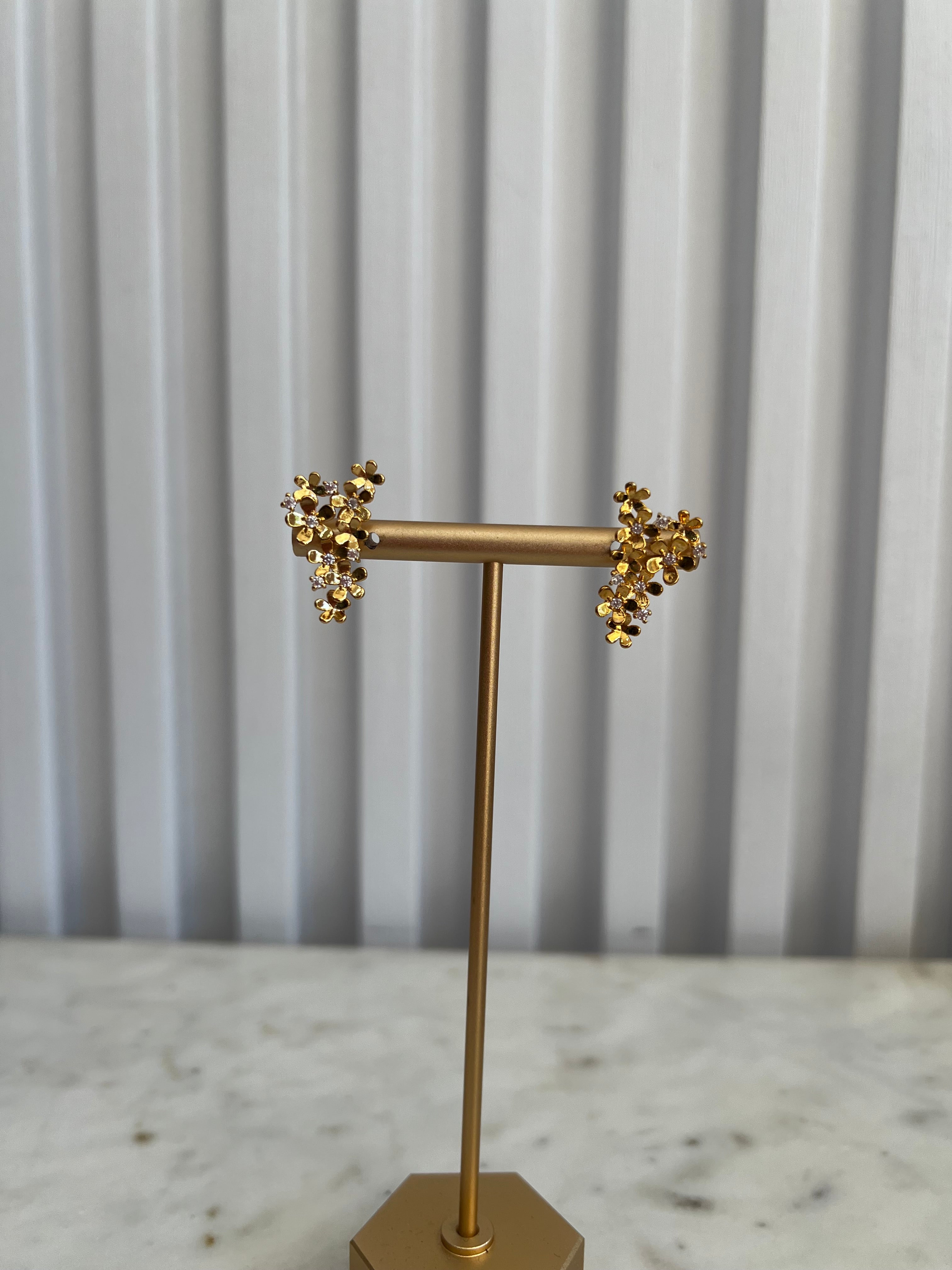 Floral Crawler Earrings