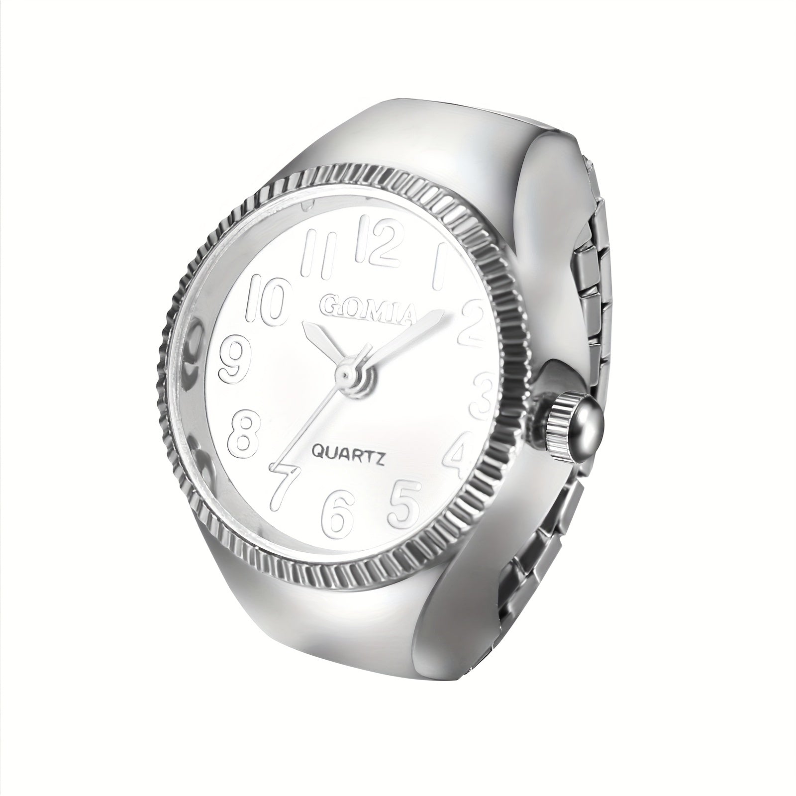 Silver Finger Watch Ring