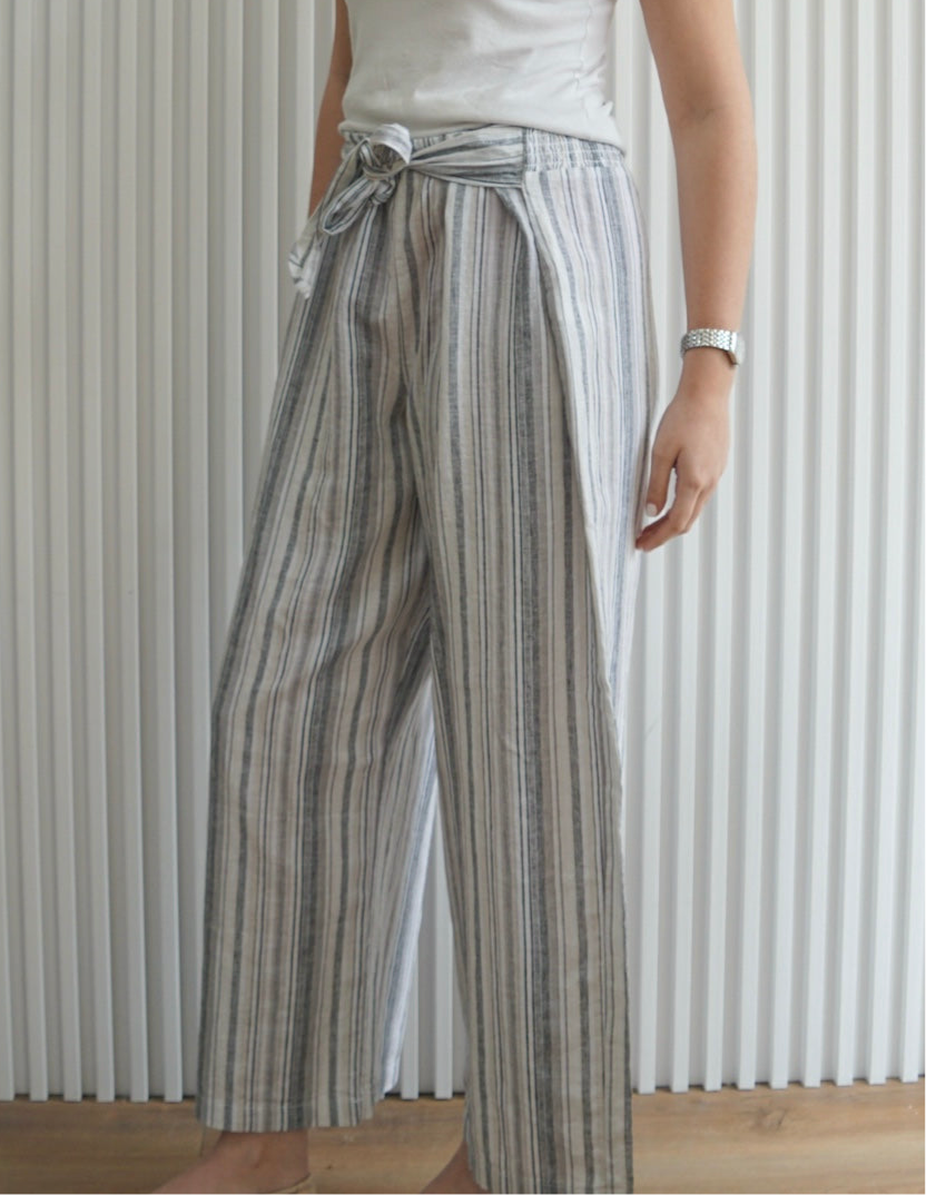 Giavanna Linen Tie Pants
