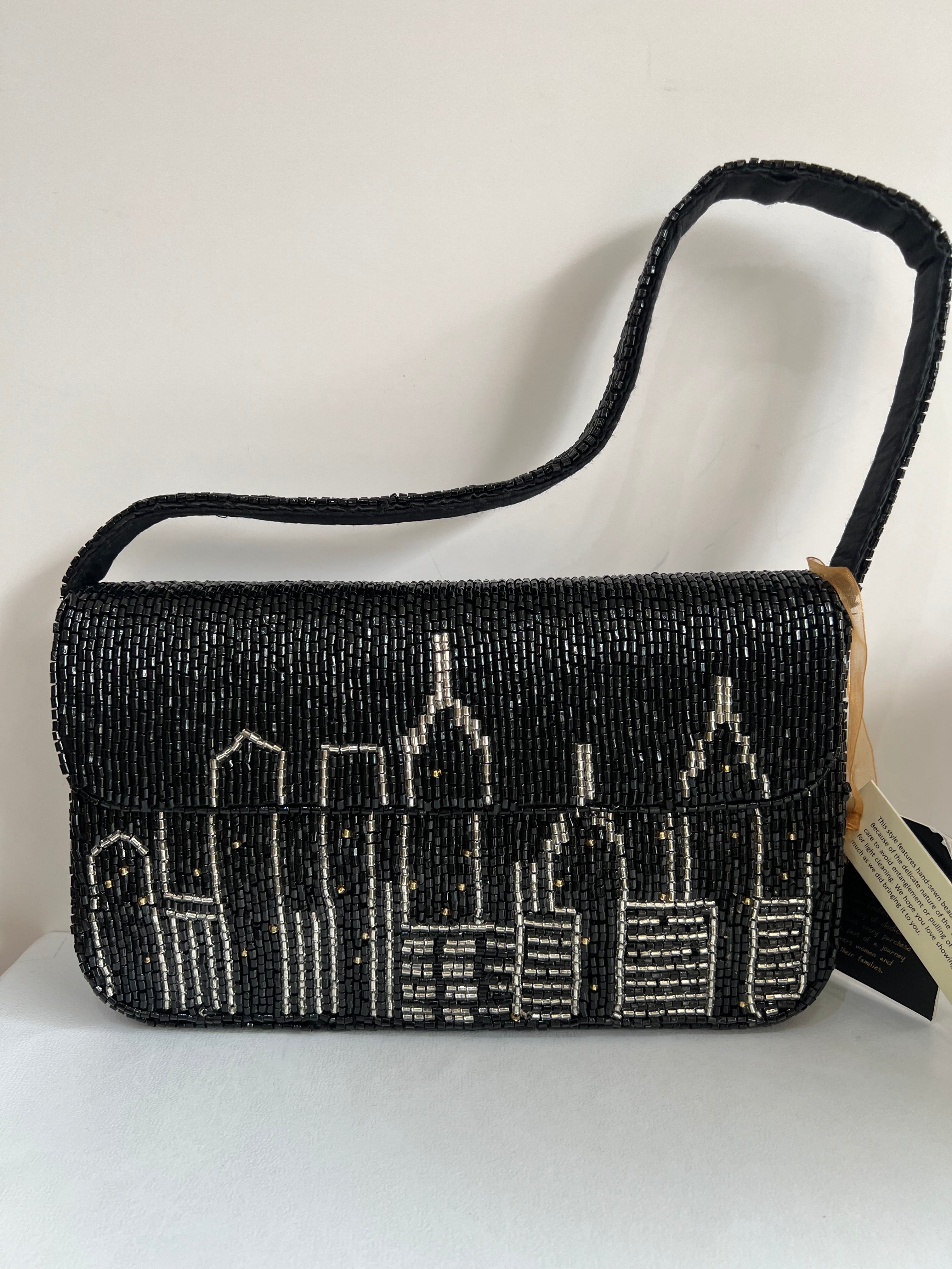NY Beaded Shoulder Bag