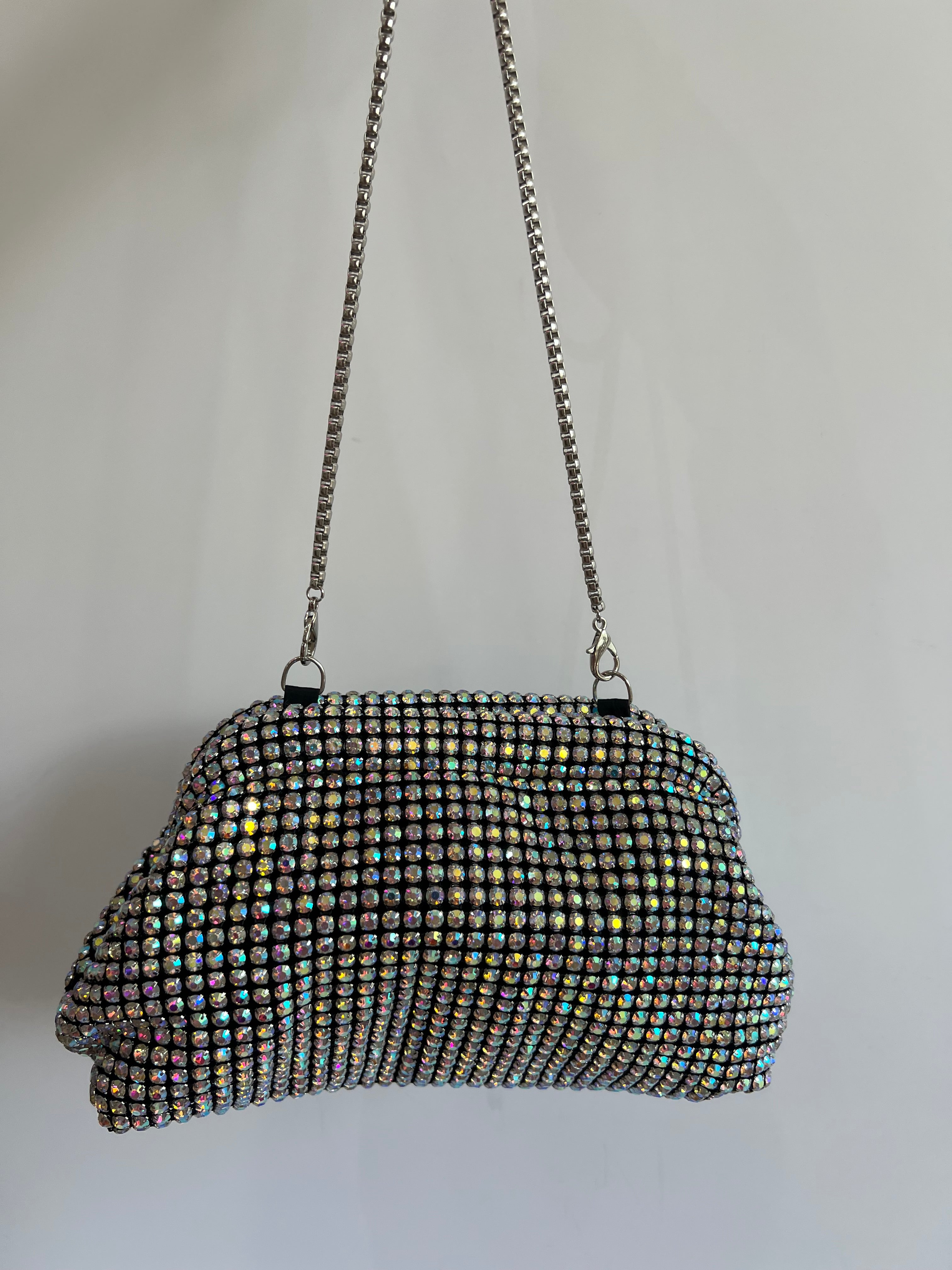 Multicolor Rhinestone Clutch Bag