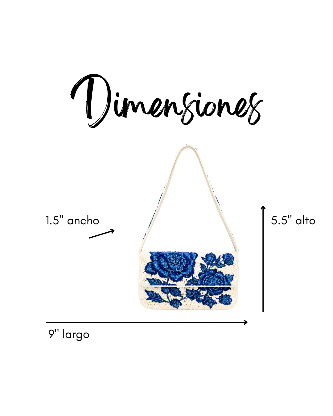 Floral Beaded Shoulder Bag