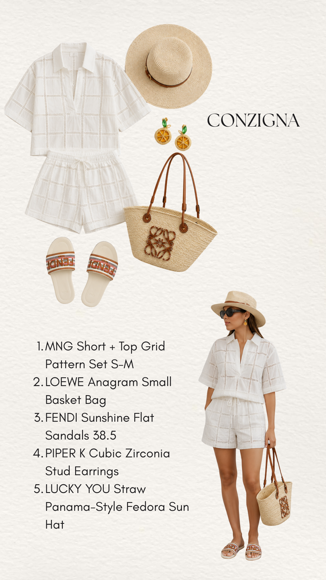 Short + Top Grid Pattern Set