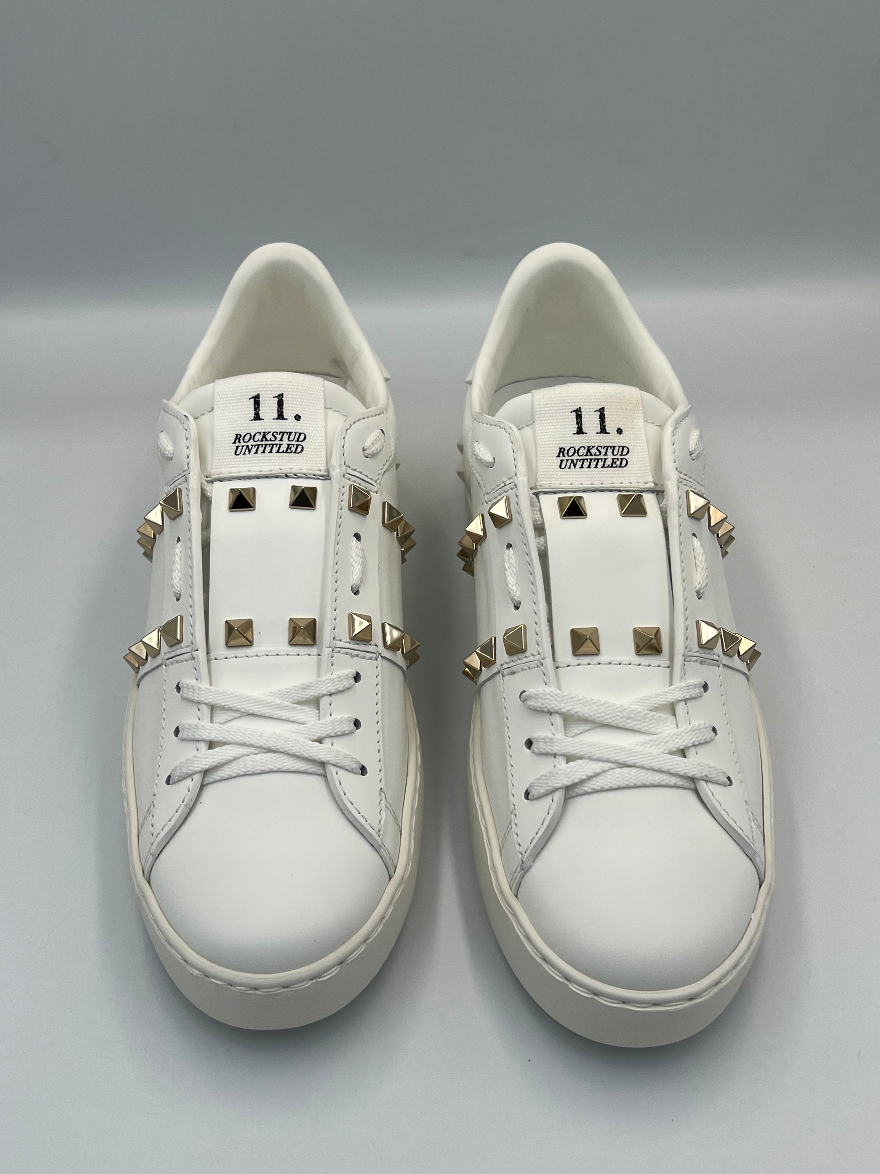Rockstud Untitled Leather Sneakers