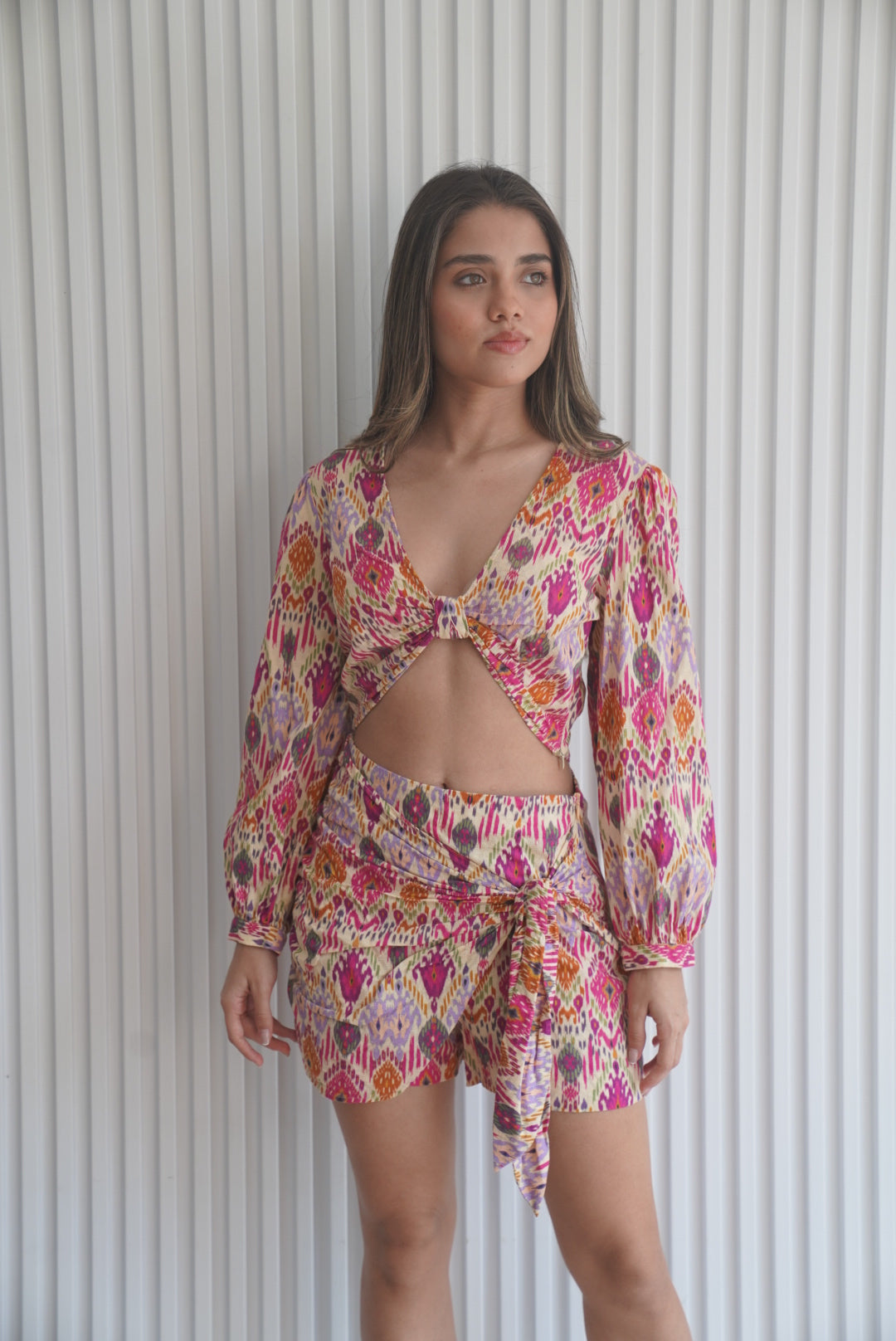 Printed Top & Skort Set