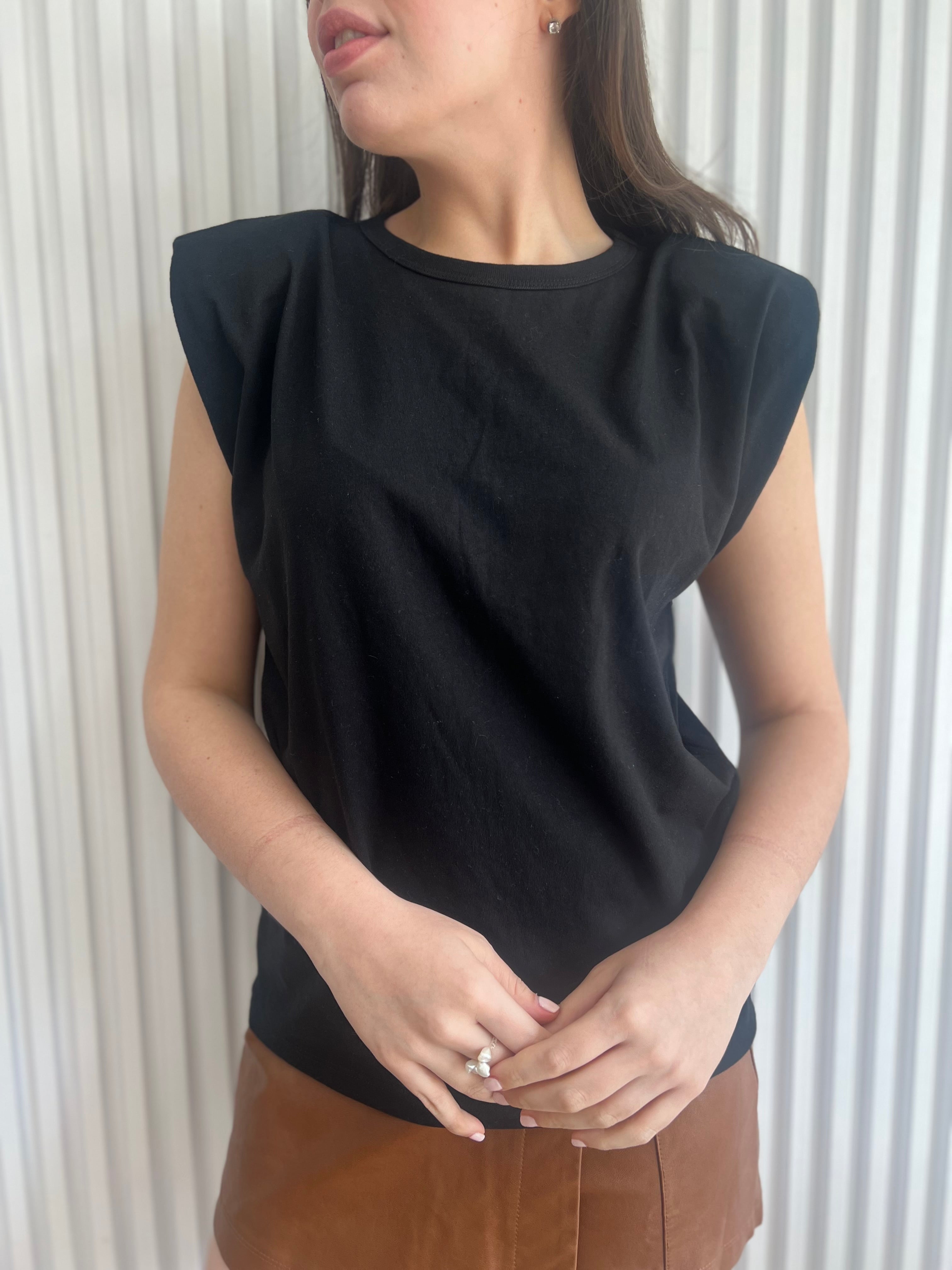 Shoulder Pad Tank Top