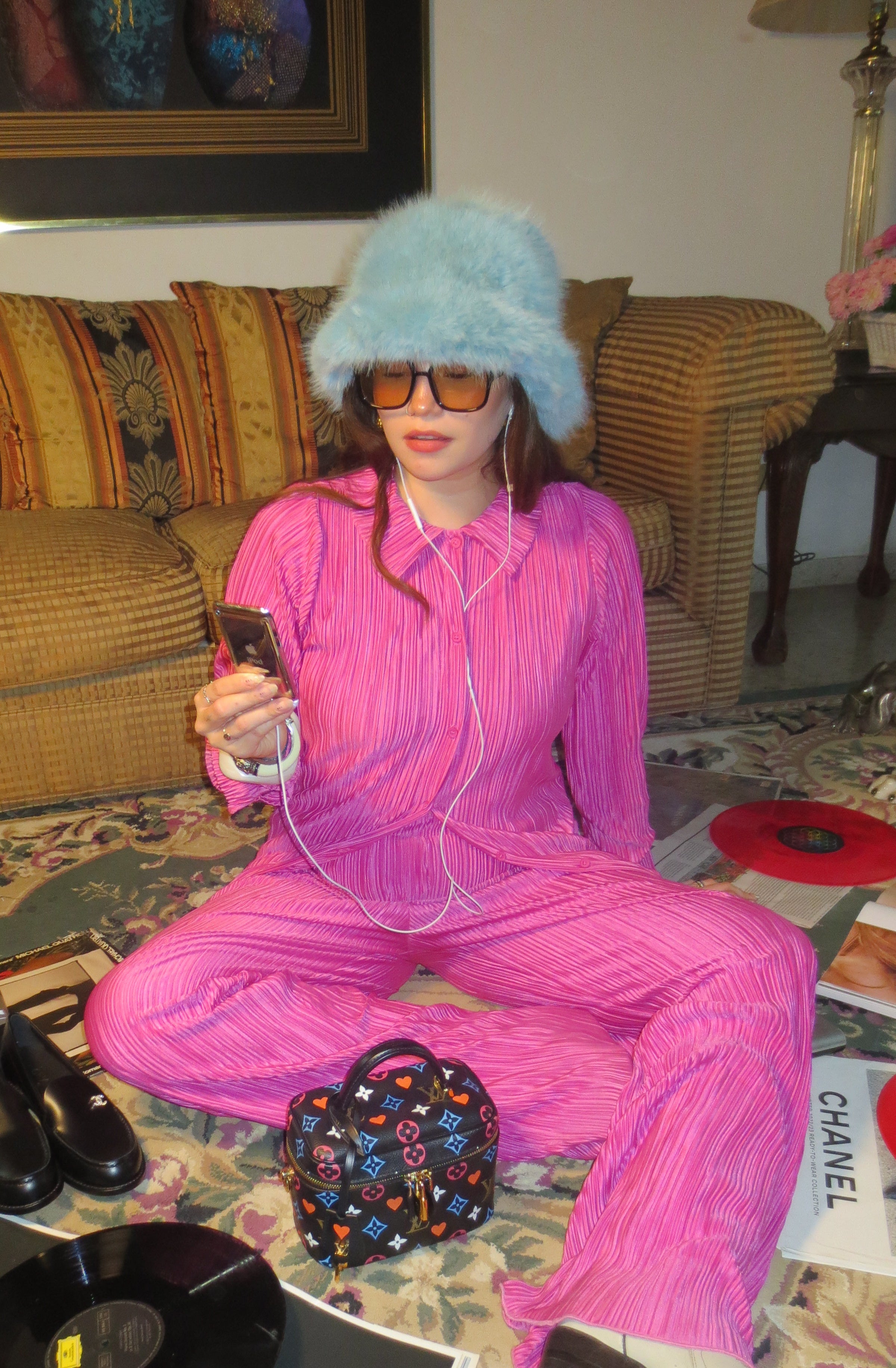 Casual Button Down Ribbed Set